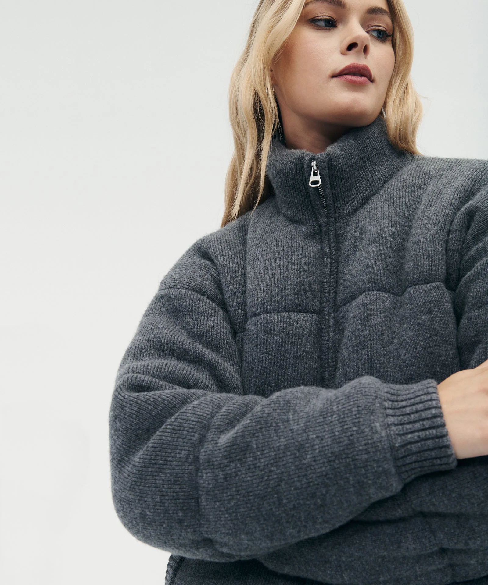 Merino Cashmere Puffer Jacket - Image 9