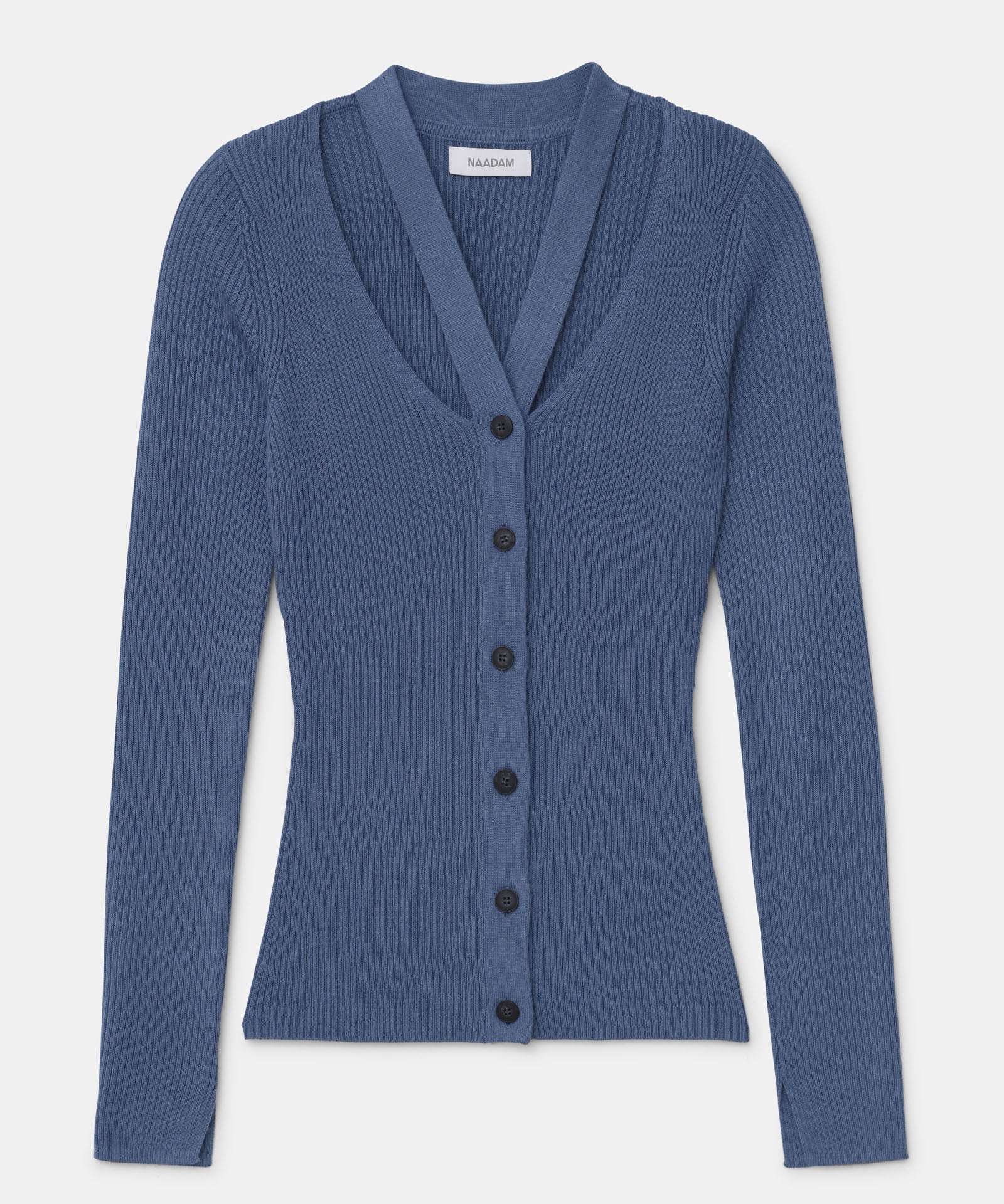 Ribbed Cut Out Cardigan - Image 12