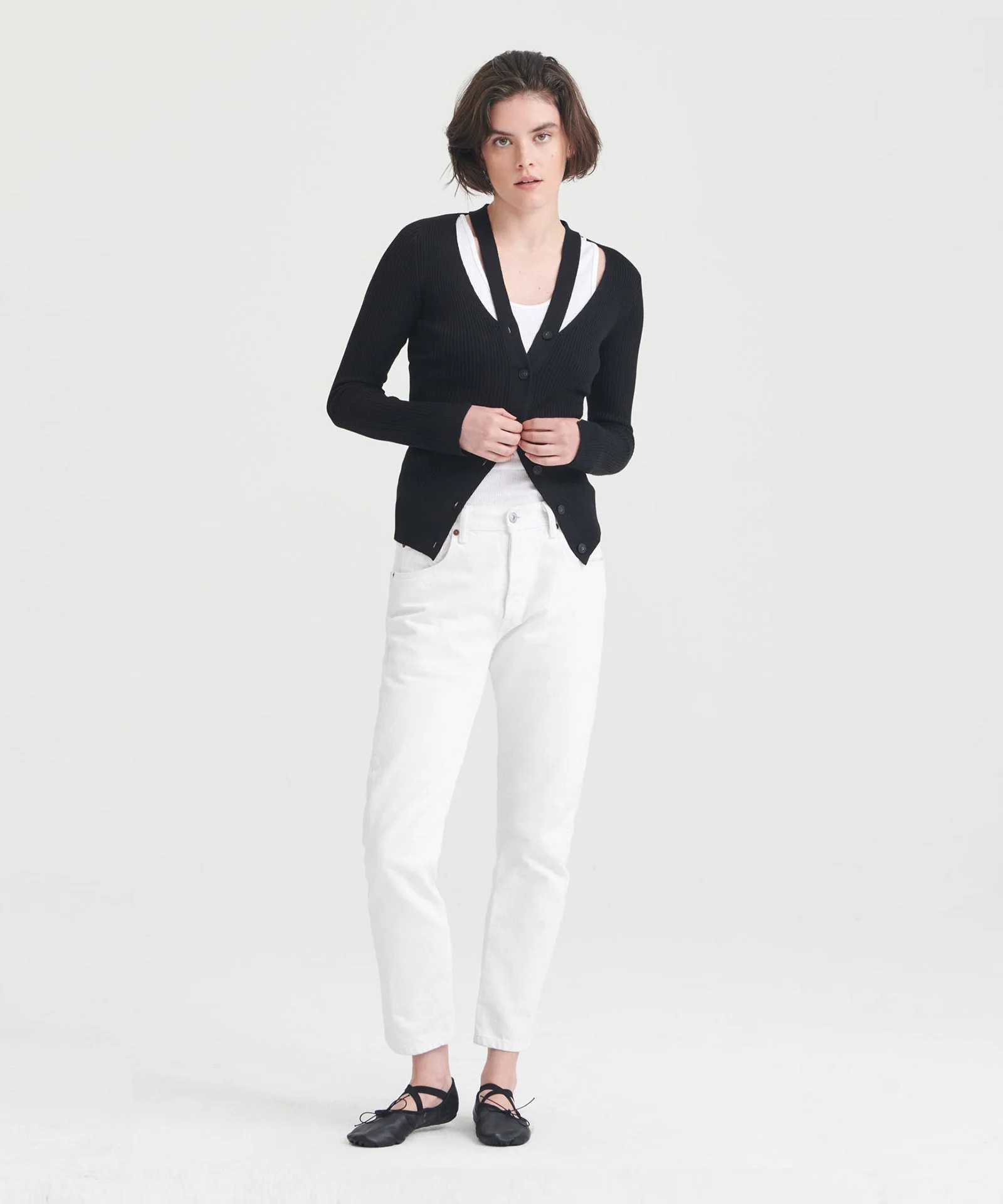 Ribbed Cut Out Cardigan - Image 3