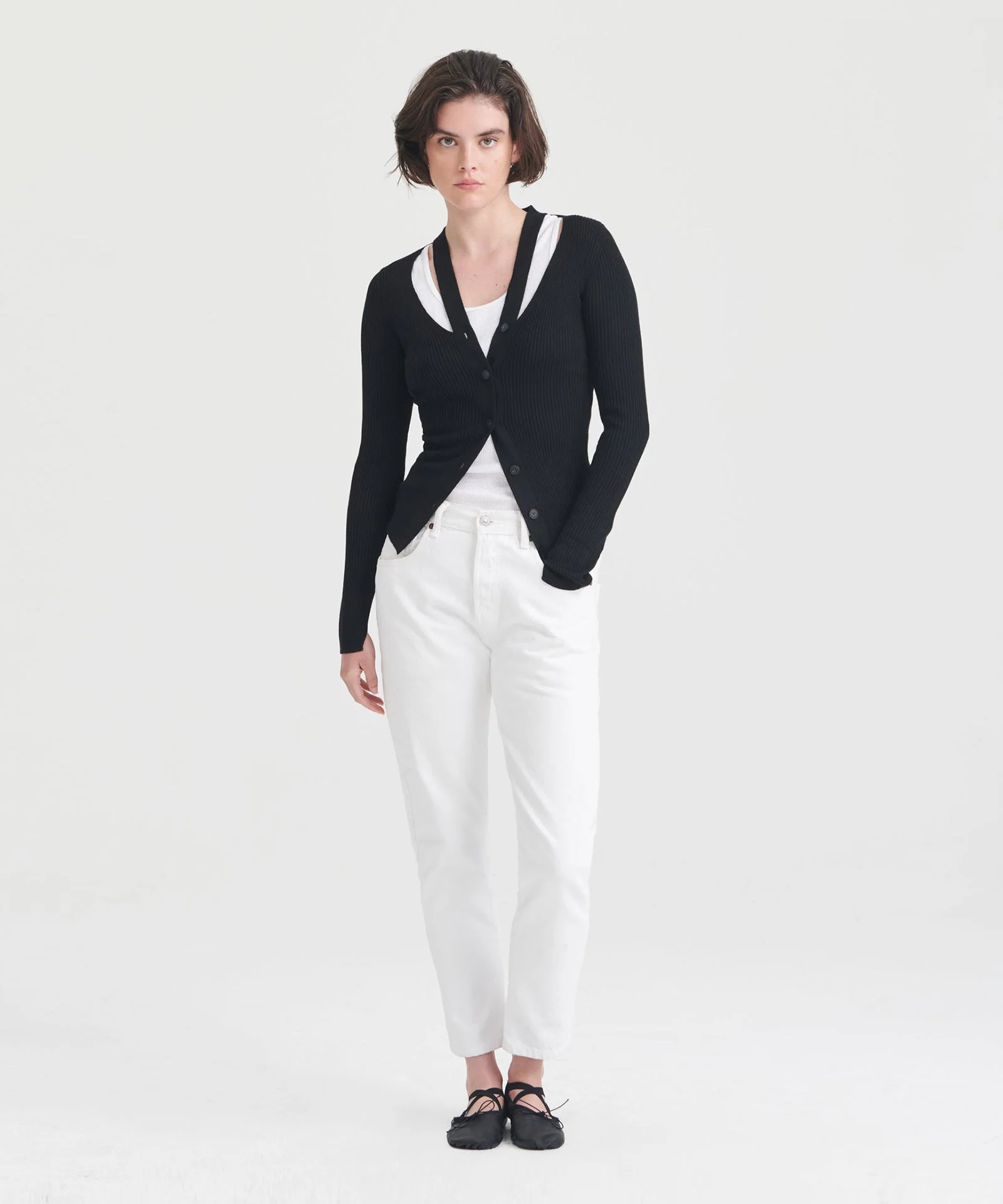Ribbed Cut Out Cardigan - Image 5