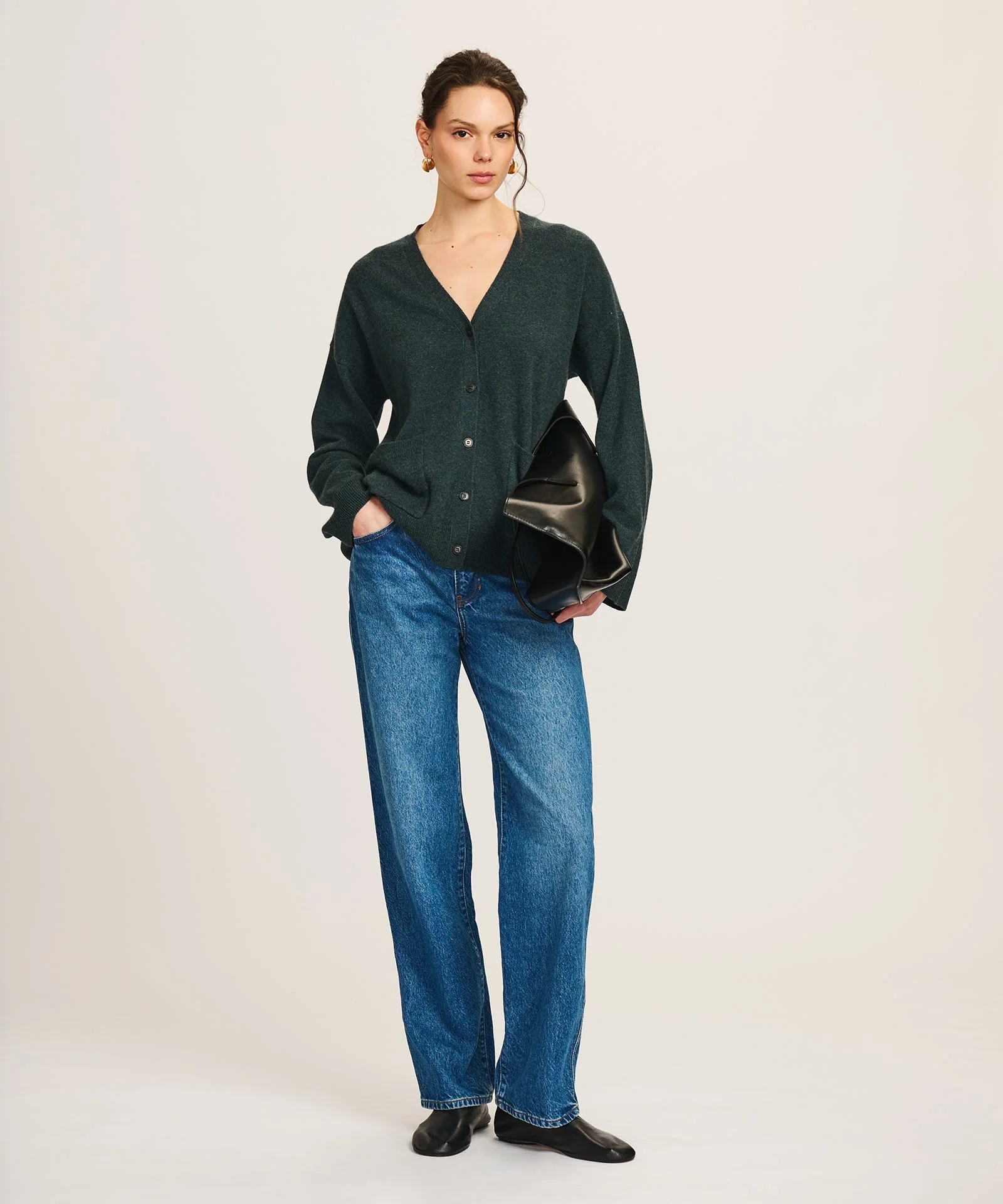 Signature Cashmere Boxy Cardigan - Image 3
