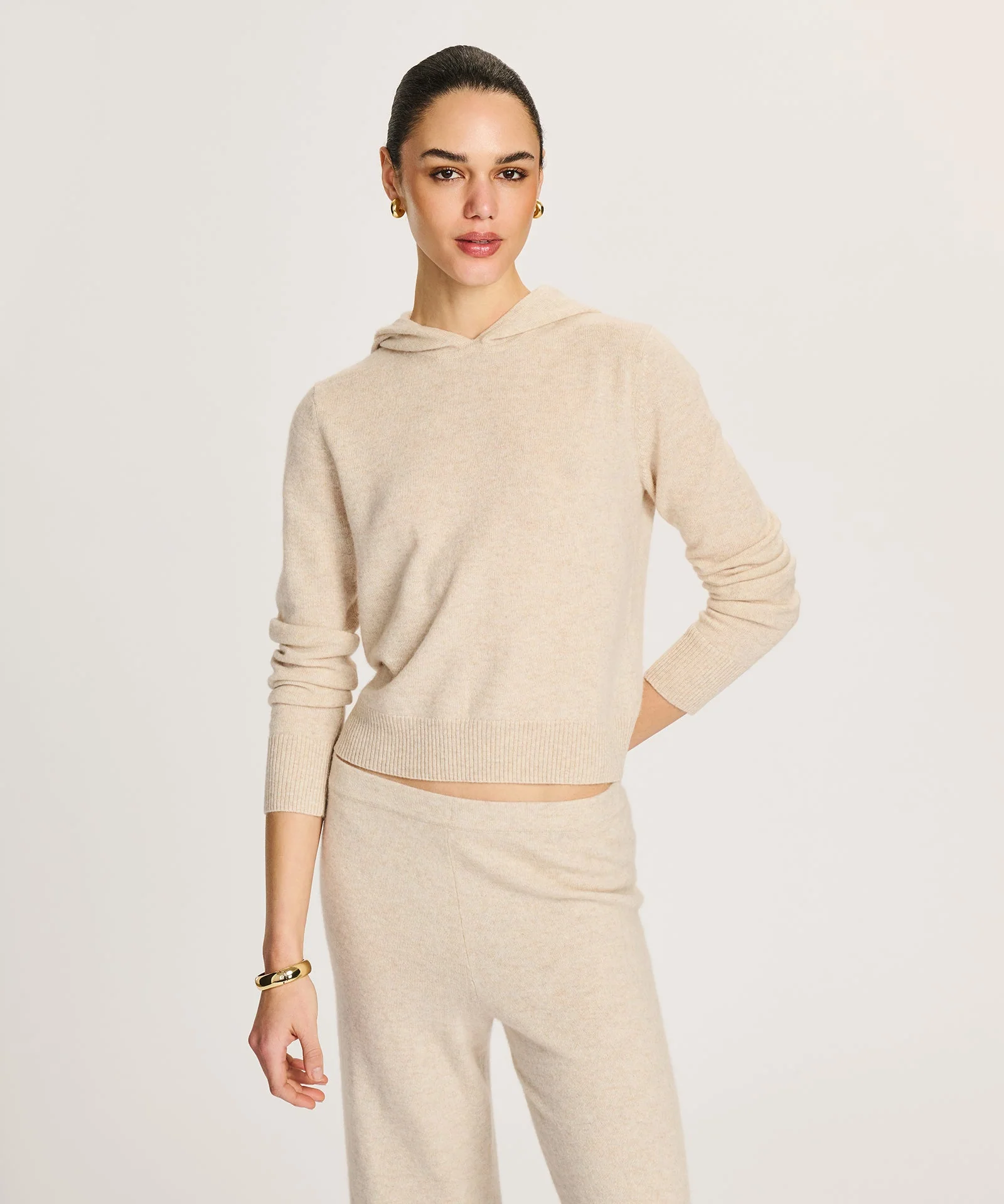 Signature Cashmere Cropped Hoodie - Image 13