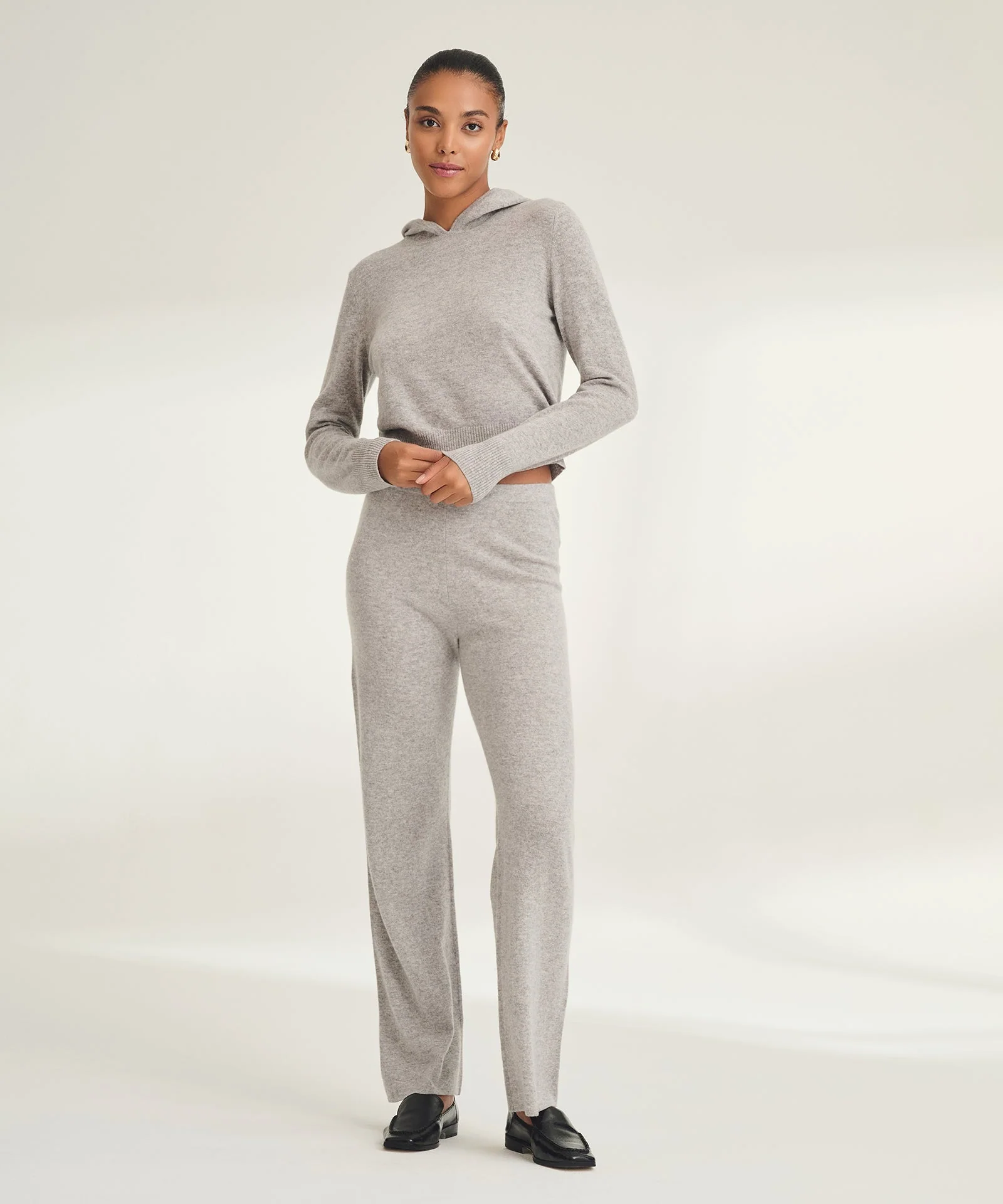 Signature Cashmere Cropped Hoodie - Image 3