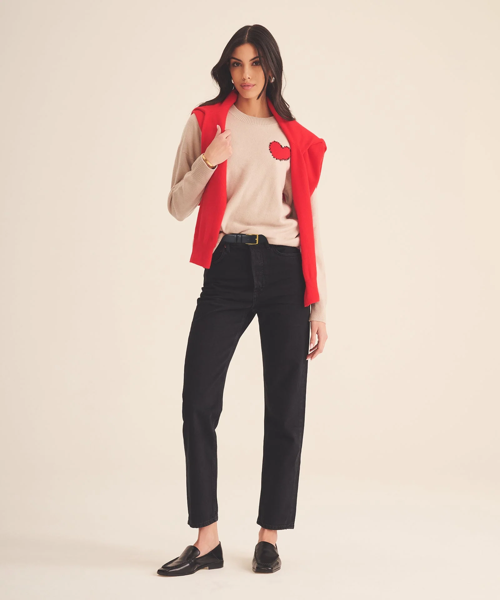 Signature Cashmere Embroidered Heart Sweater - Image 8