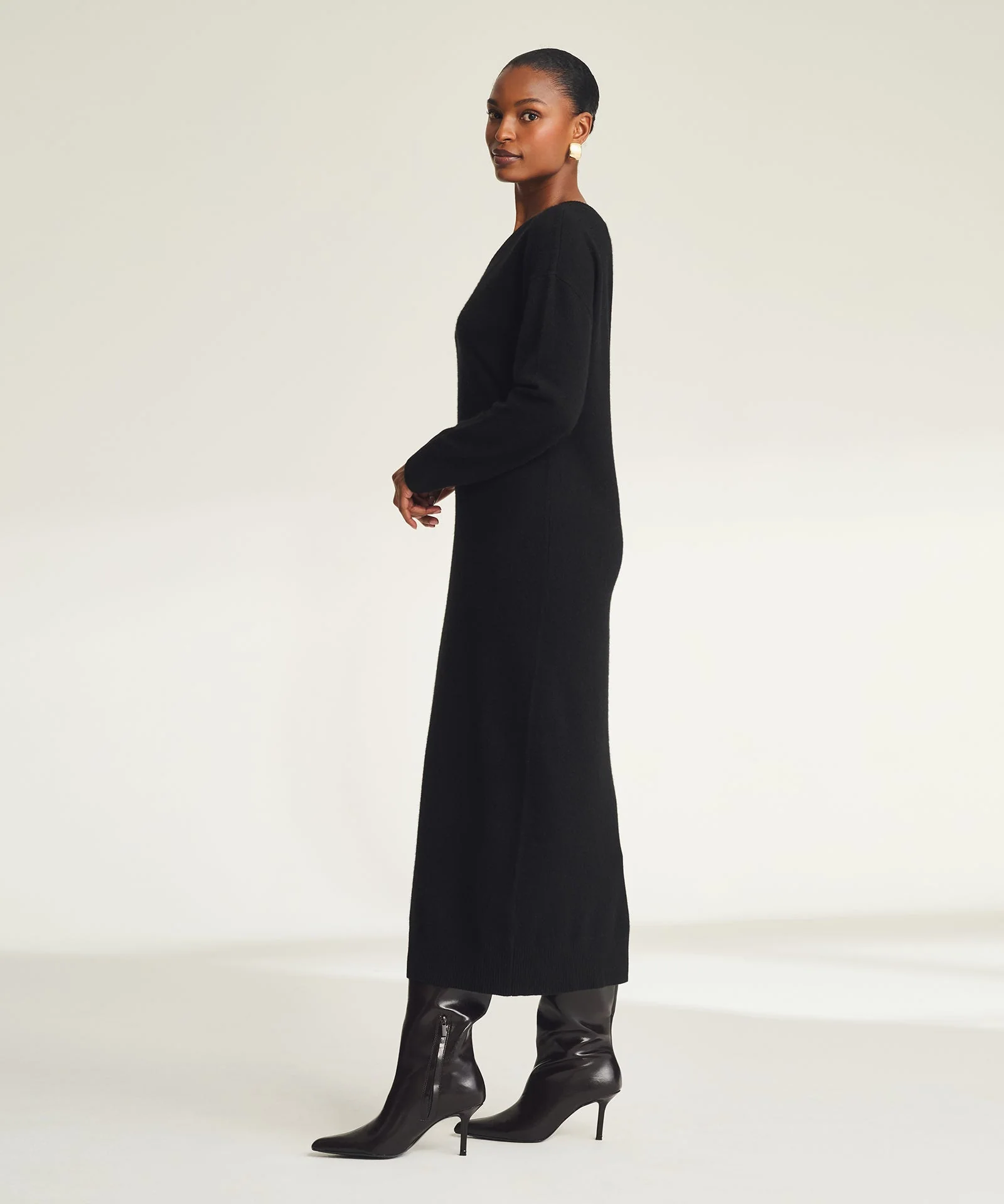 Signature Cashmere One Shoulder Dress - Image 4