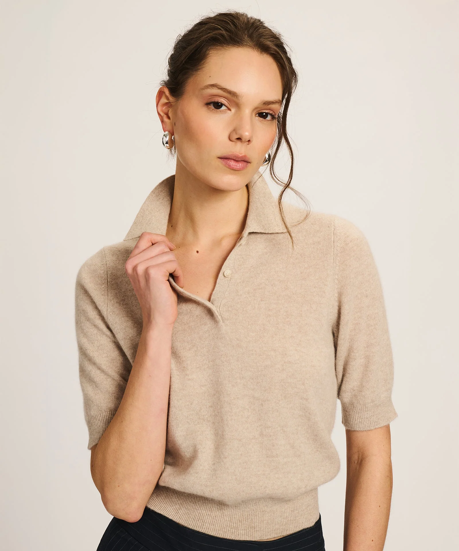 Signature Cashmere Short Sleeve Polo - Image 4