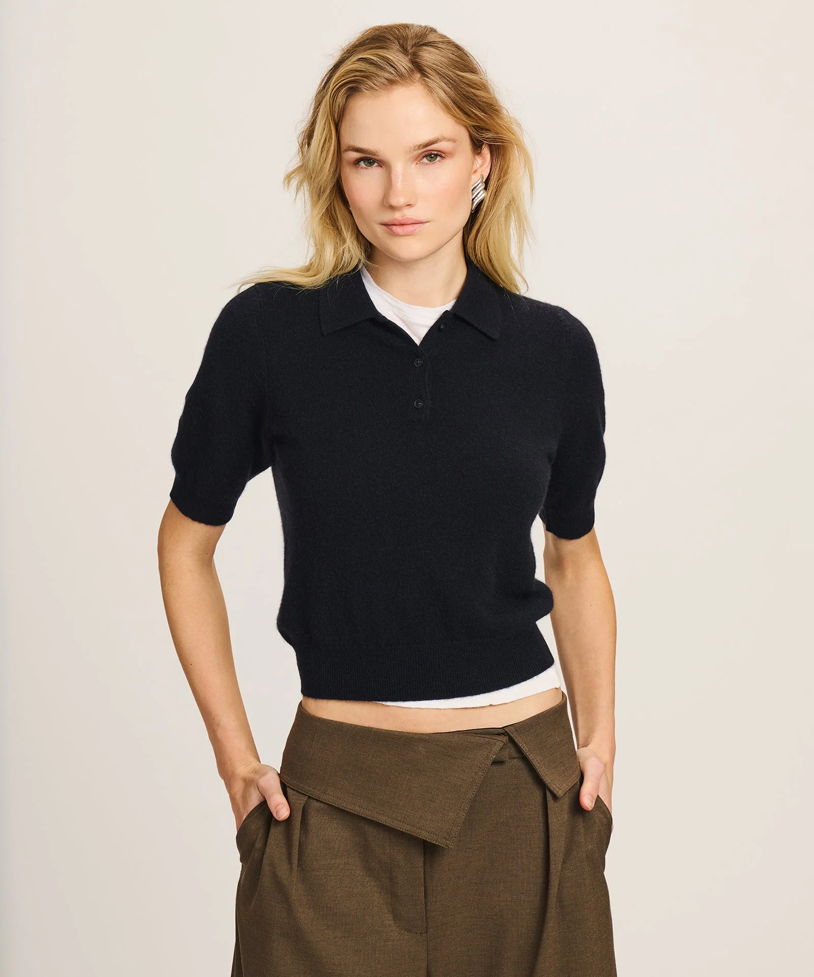 Signature Cashmere Short Sleeve Polo - Image 9