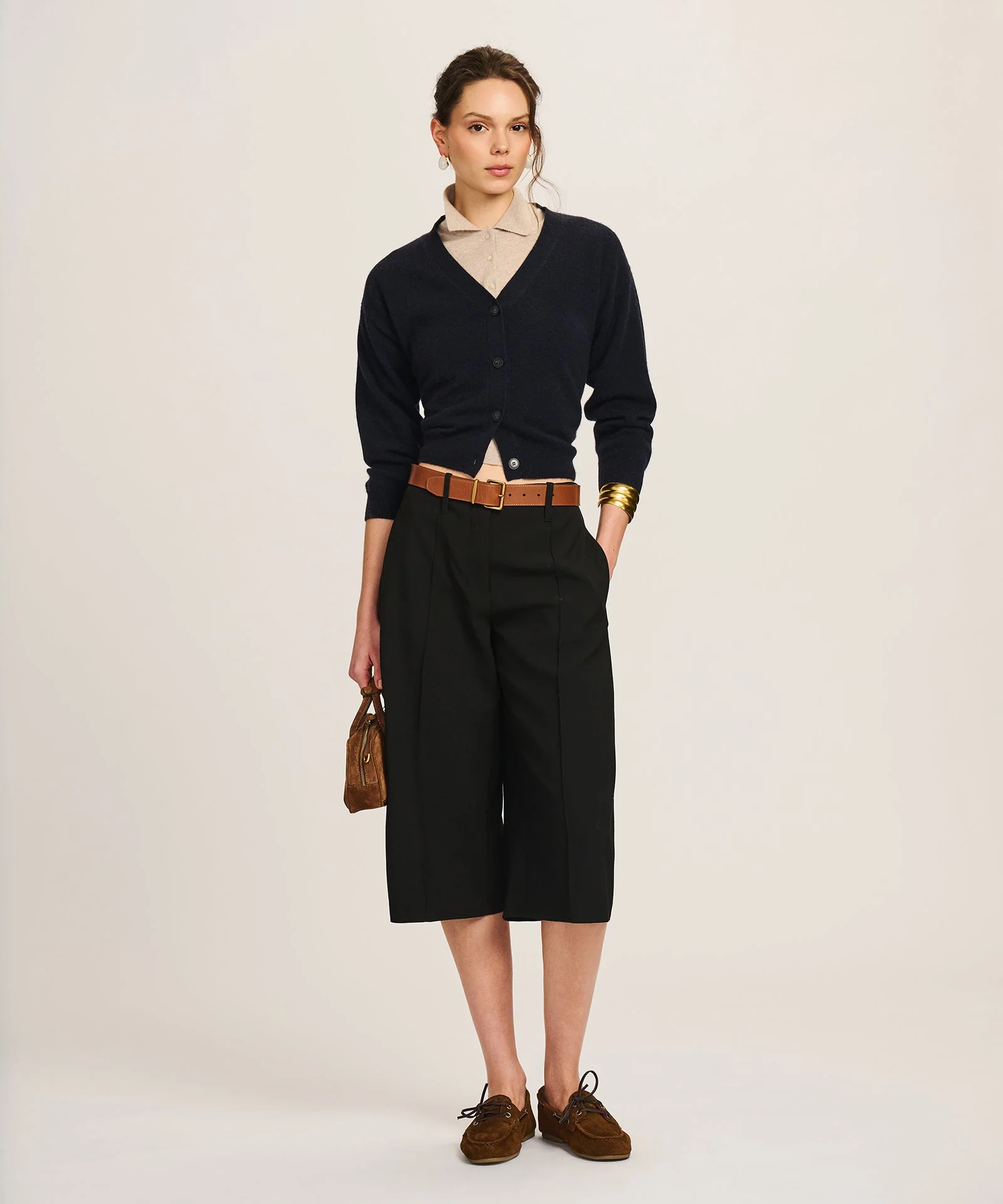 Signature Cashmere Three-Quarter Sleeve Cardigan - Image 7
