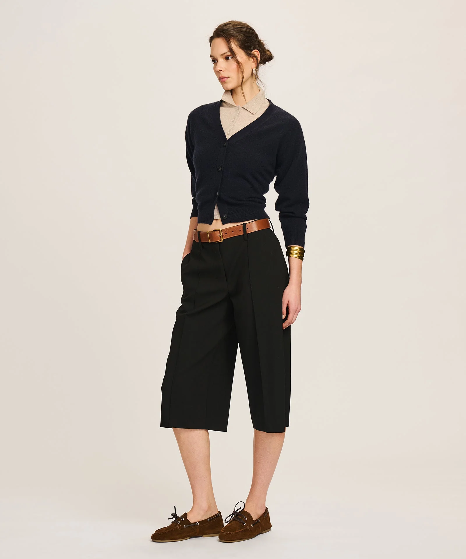 Signature Cashmere Three-Quarter Sleeve Cardigan - Image 8