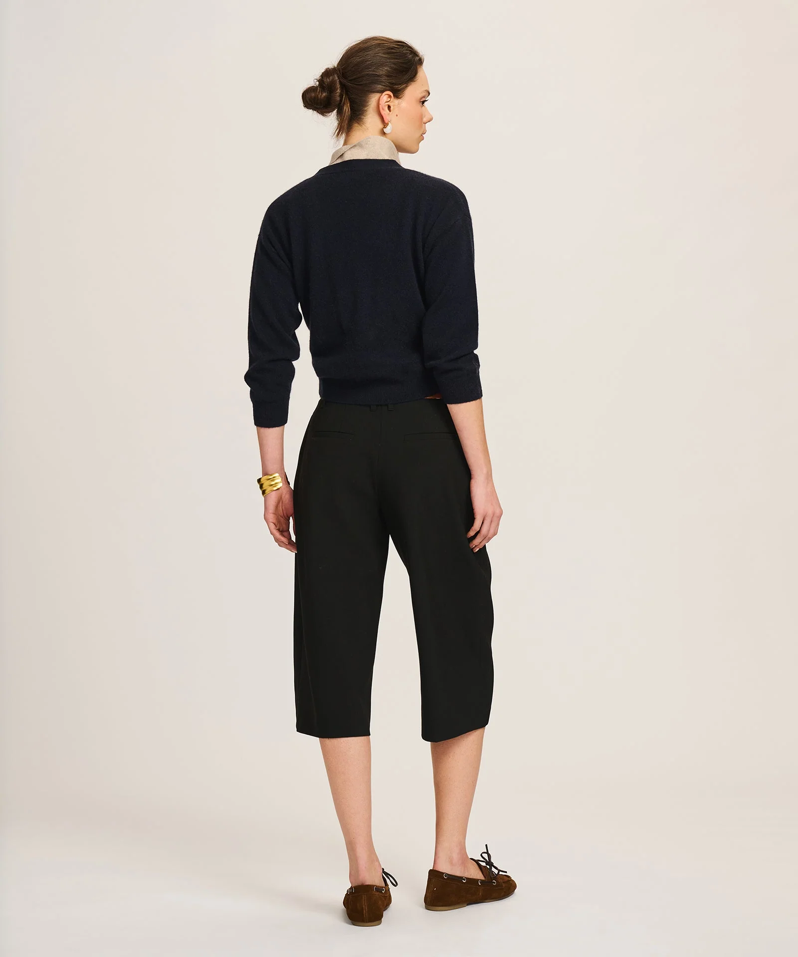 Signature Cashmere Three-Quarter Sleeve Cardigan - Image 9