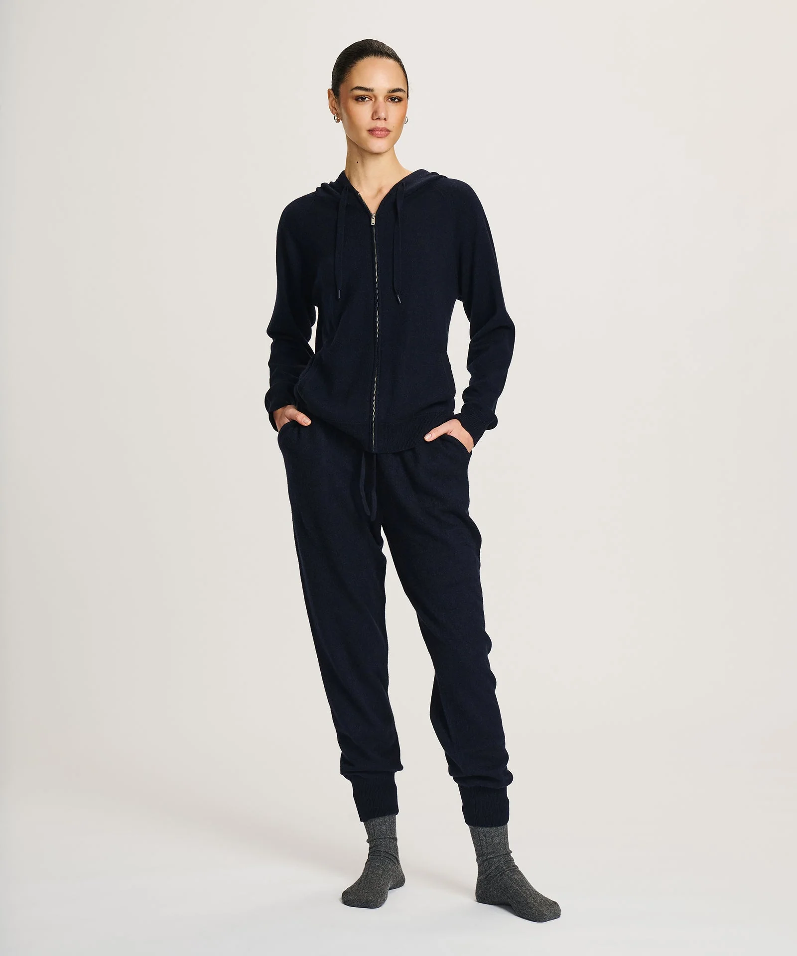 Signature Cashmere Zip Up Hoodie - Image 3