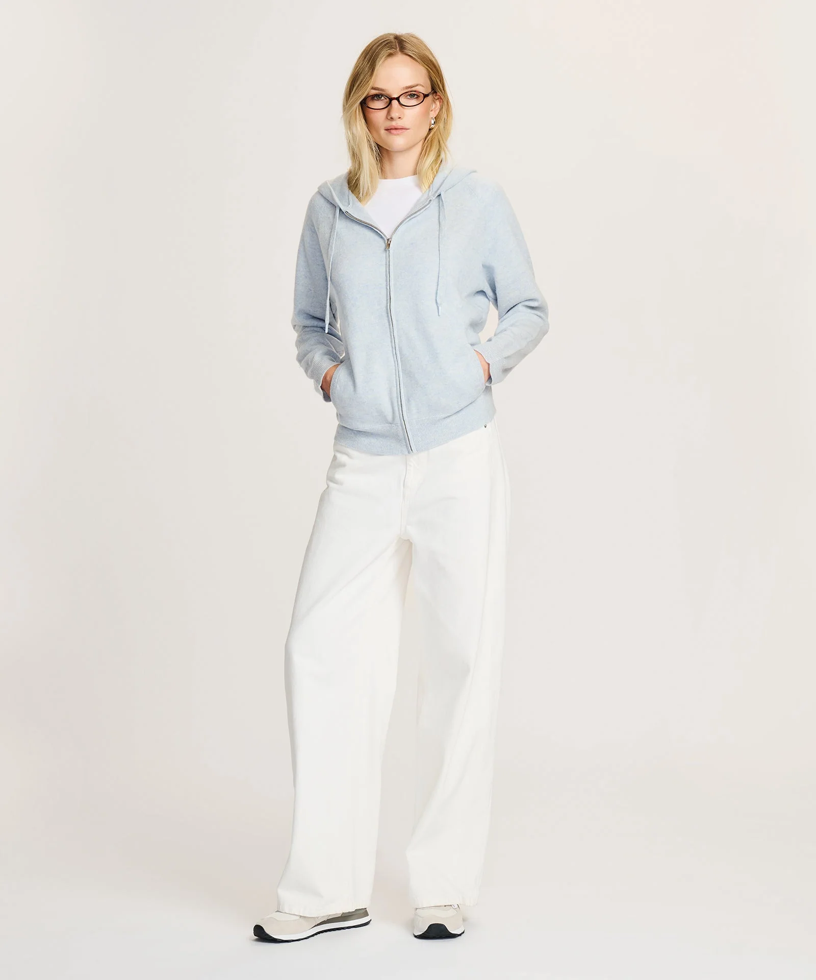 Signature Cashmere Zip Up Hoodie - Image 3