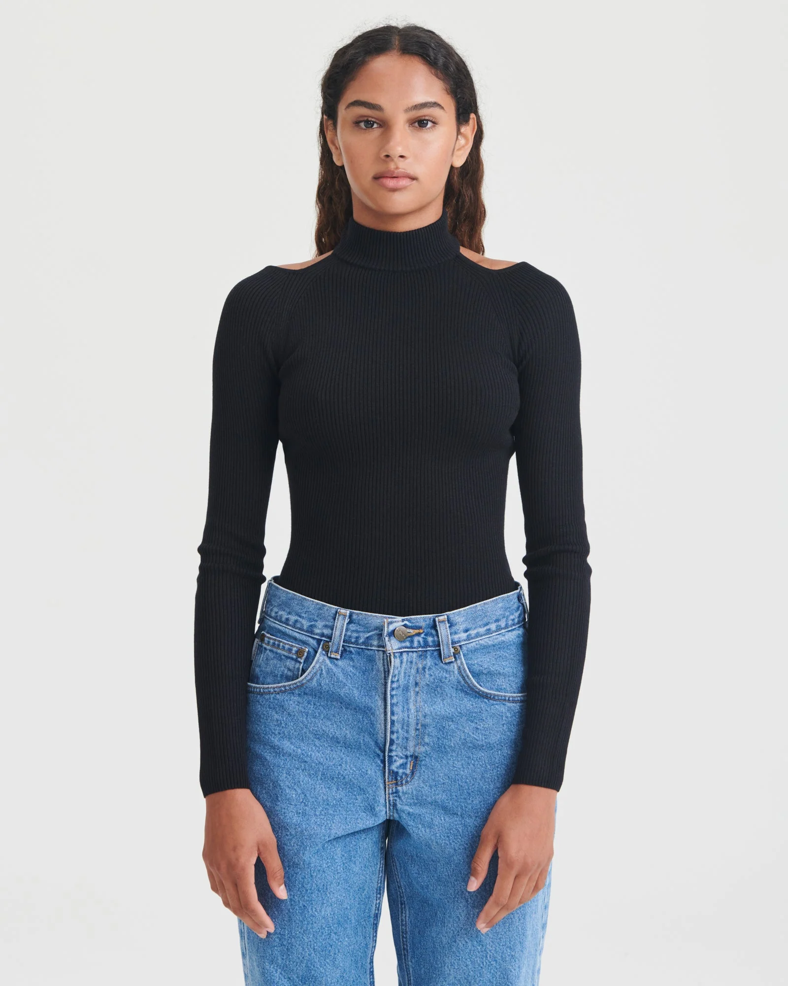 Silk Cashmere Cutout Turtleneck - Image 12