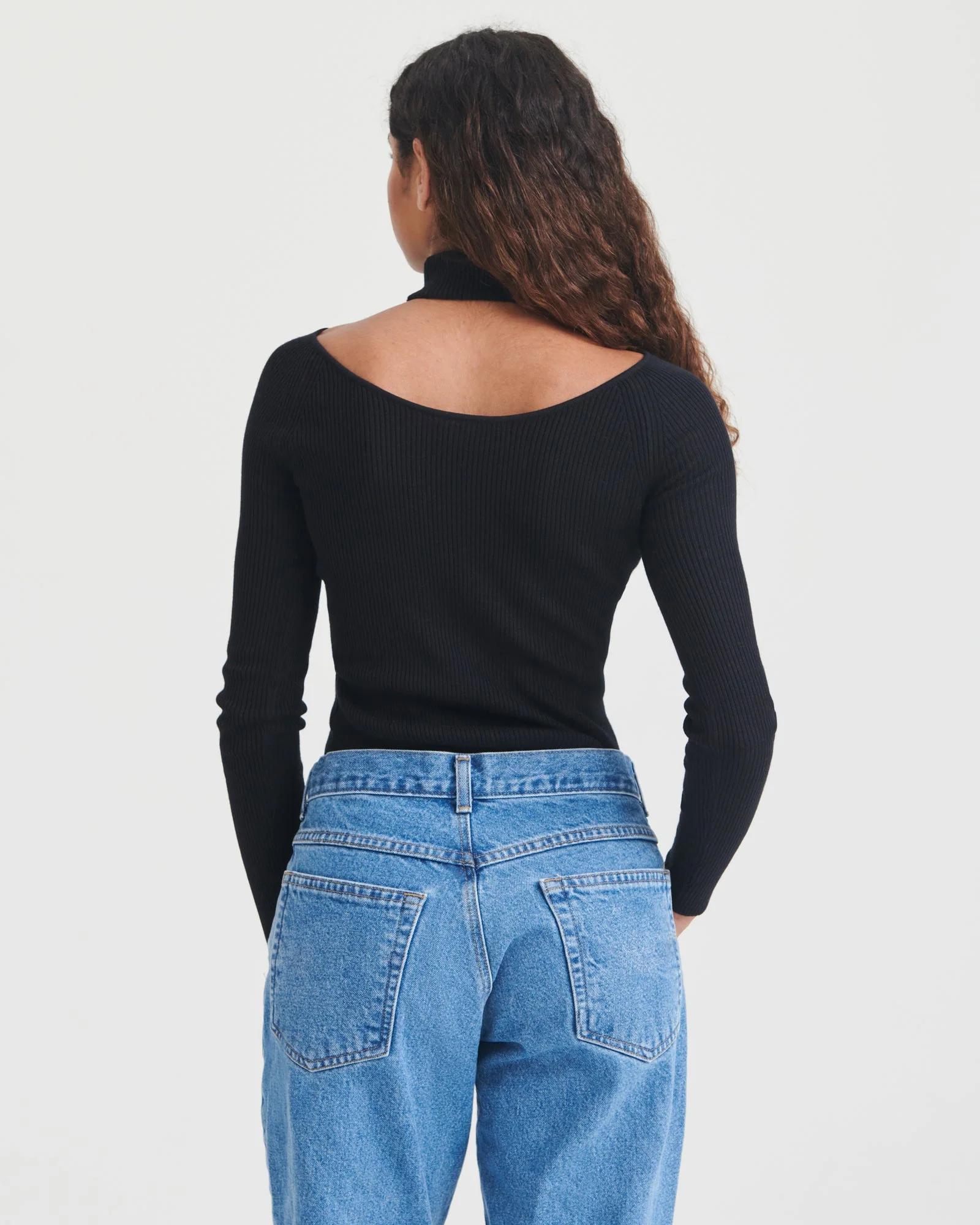 Silk Cashmere Cutout Turtleneck - Image 14