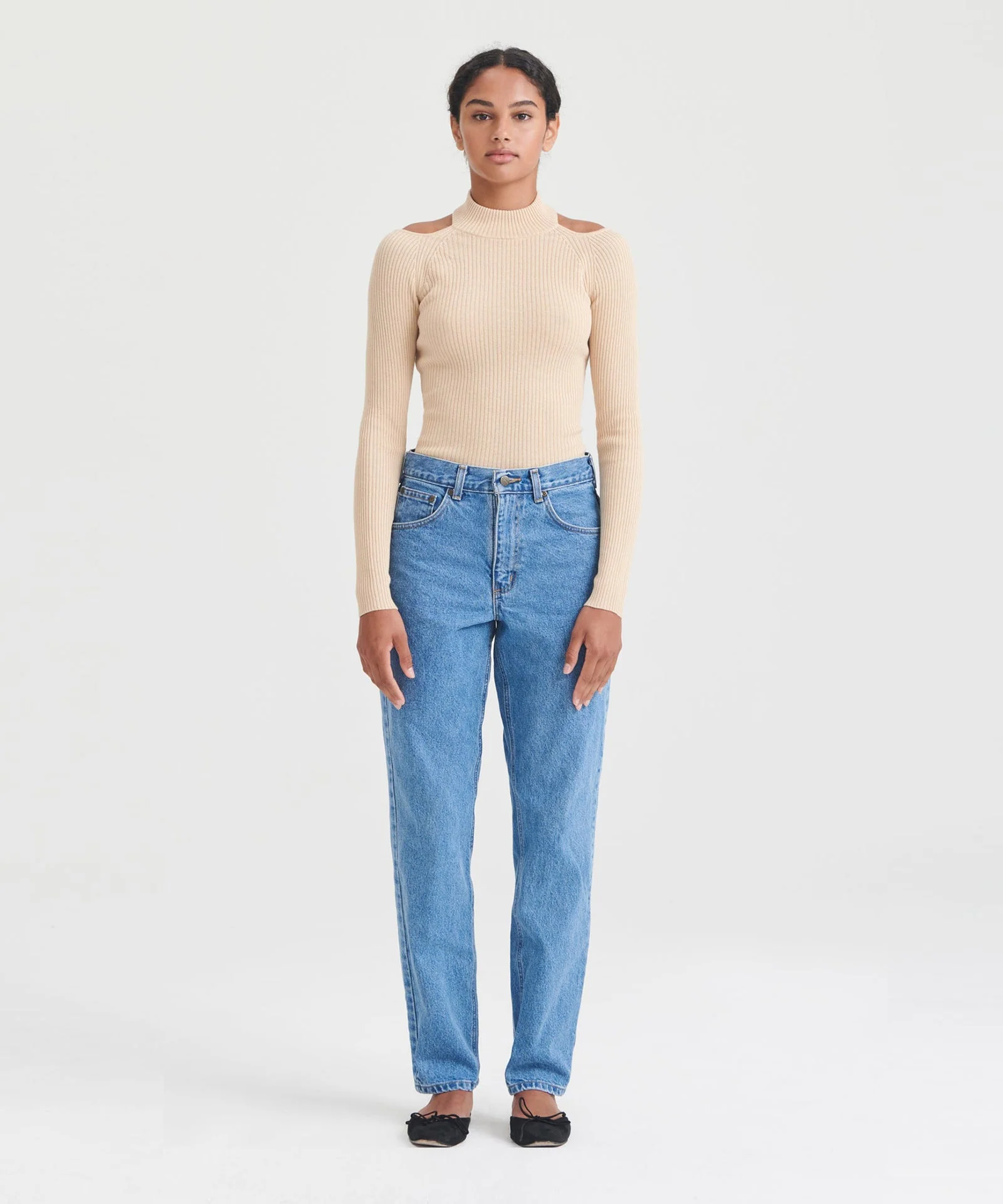Silk Cashmere Cutout Turtleneck - Image 5