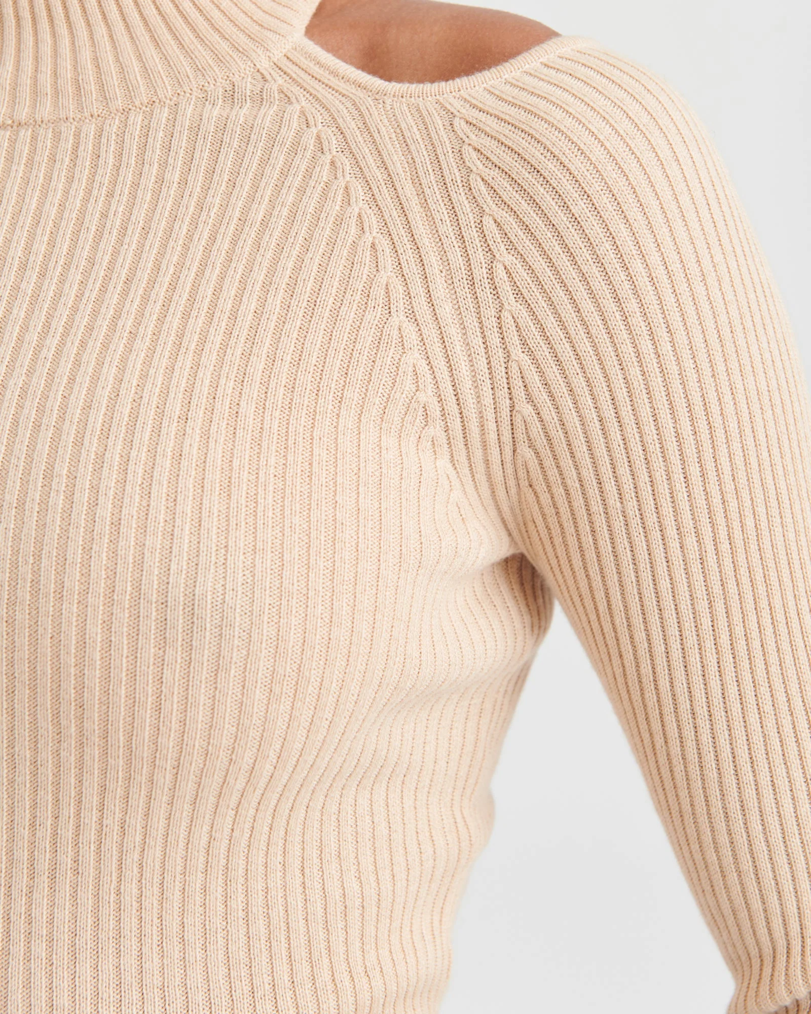 Silk Cashmere Cutout Turtleneck - Image 6
