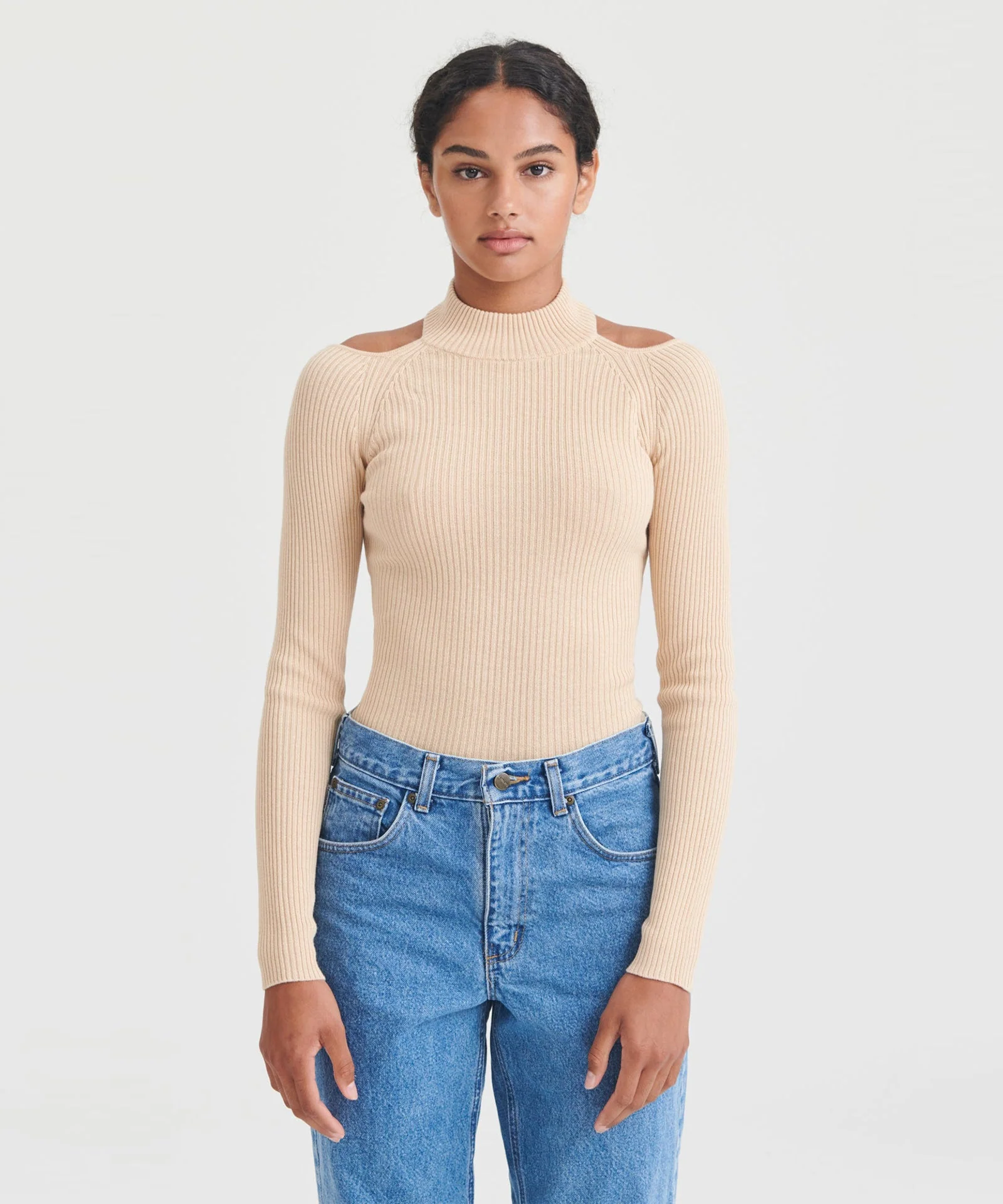 Silk Cashmere Cutout Turtleneck - Image 7