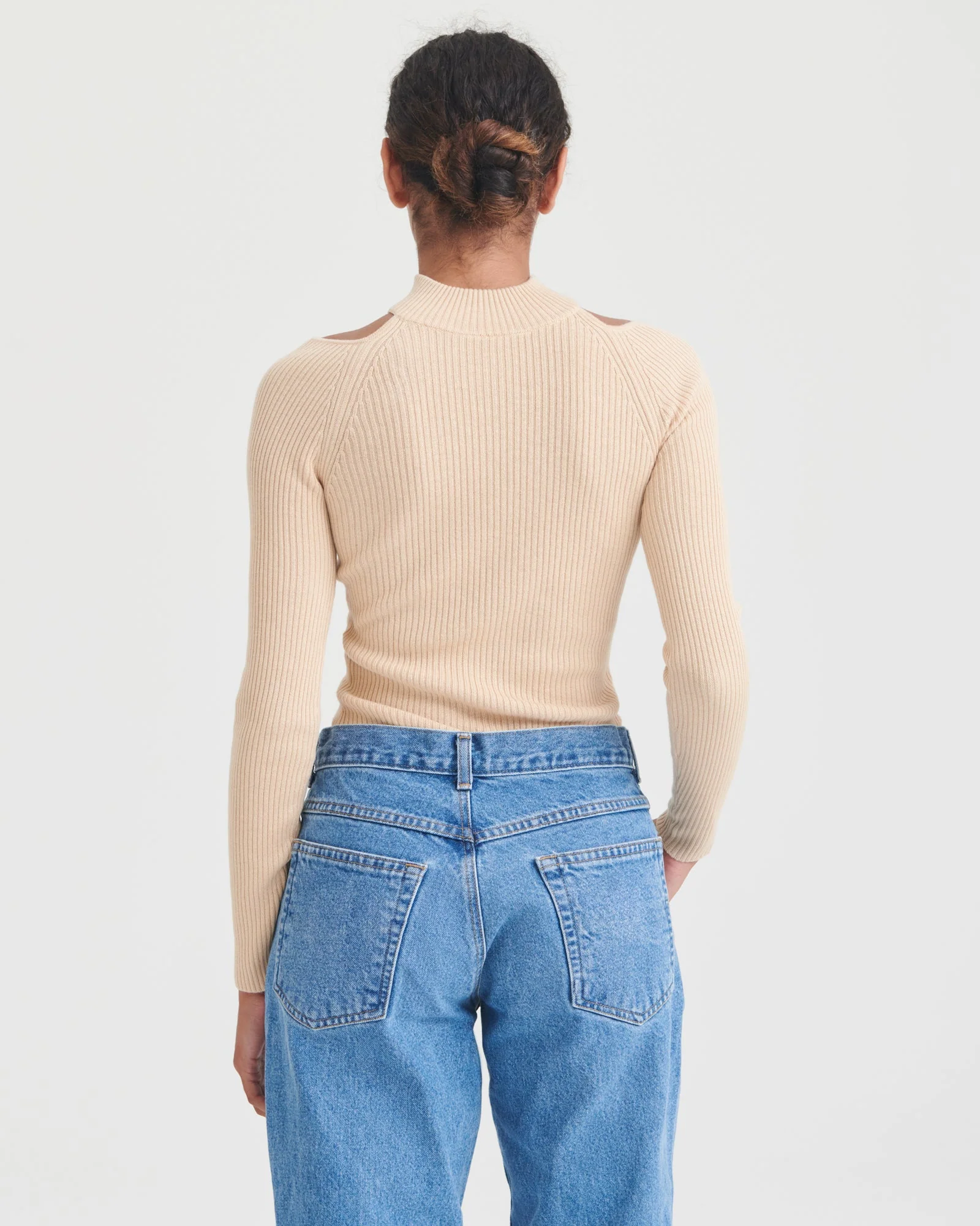Silk Cashmere Cutout Turtleneck - Image 8