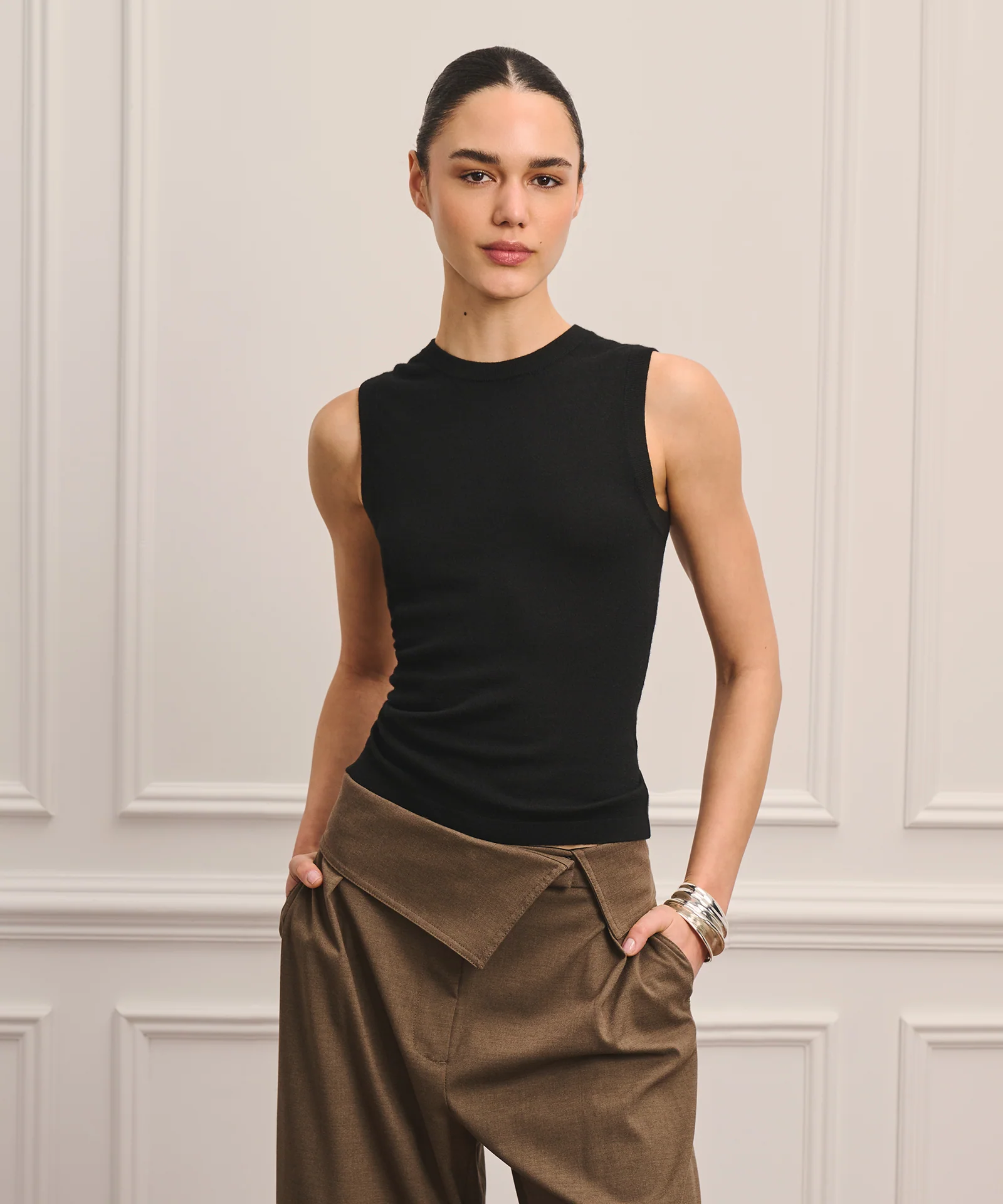 Super Fine Cashmere High Neck Tank - Image 16