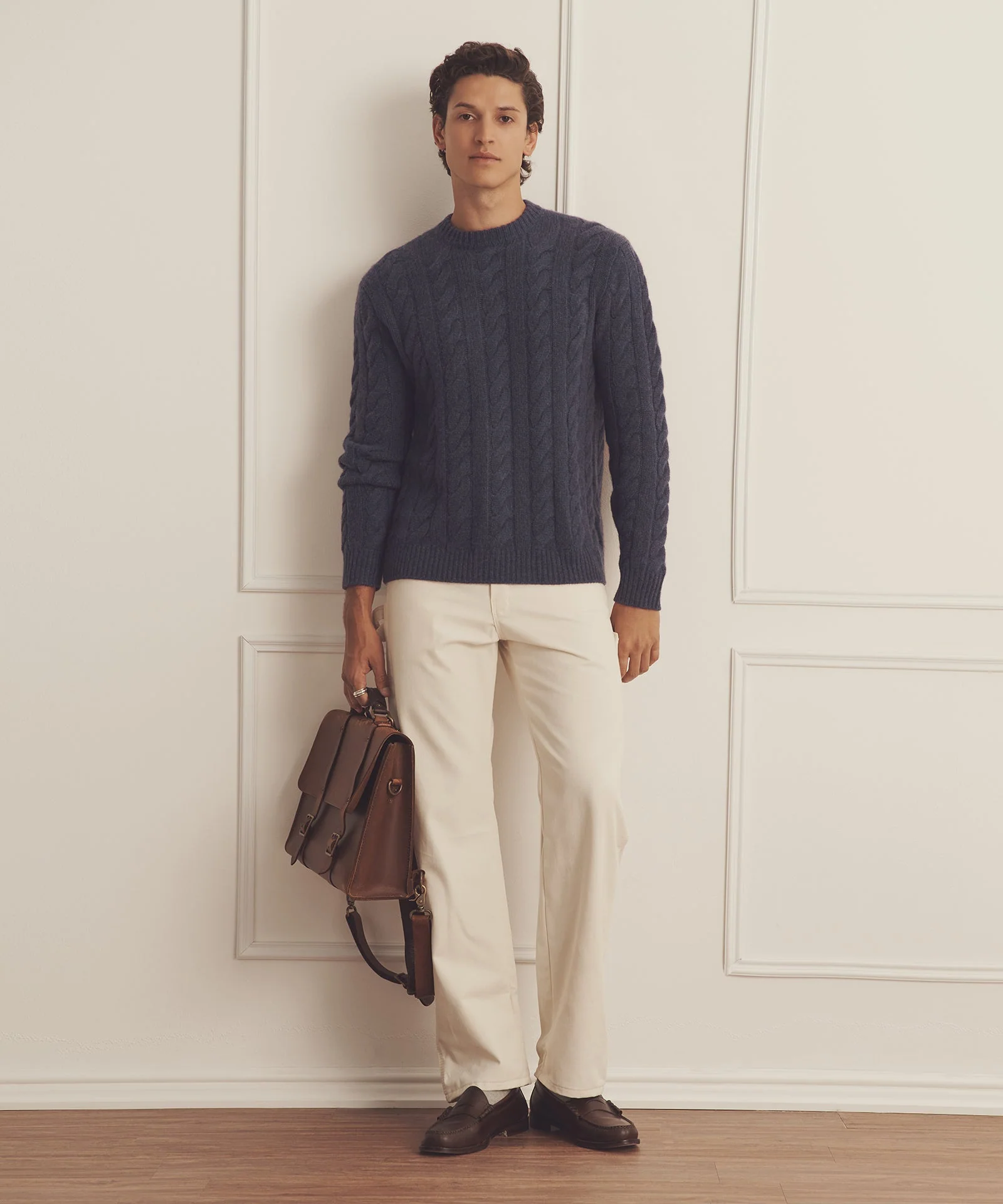 Super Luxe Cashmere Cable Crewneck - Image 12