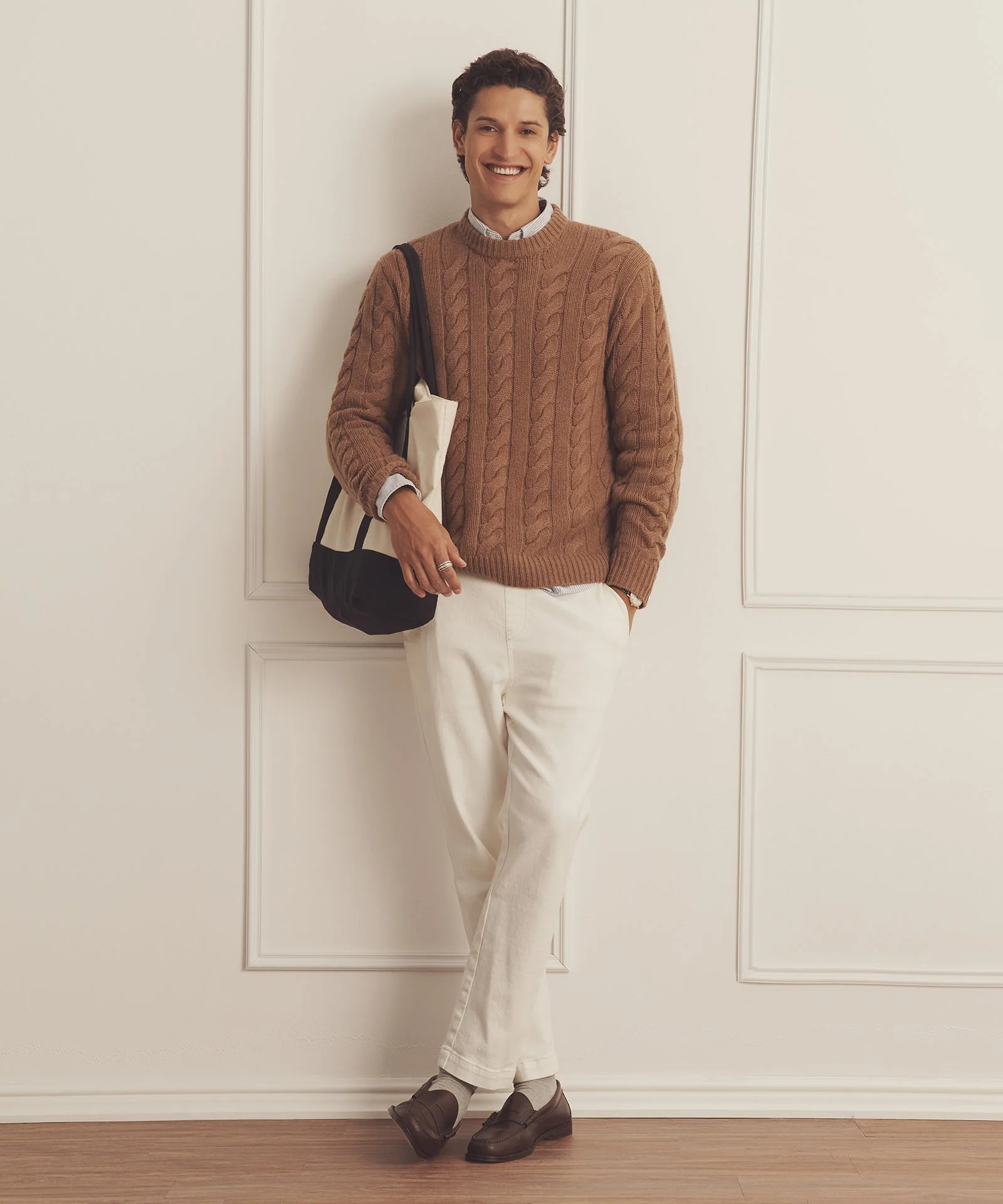Super Luxe Cashmere Cable Crewneck - Image 13