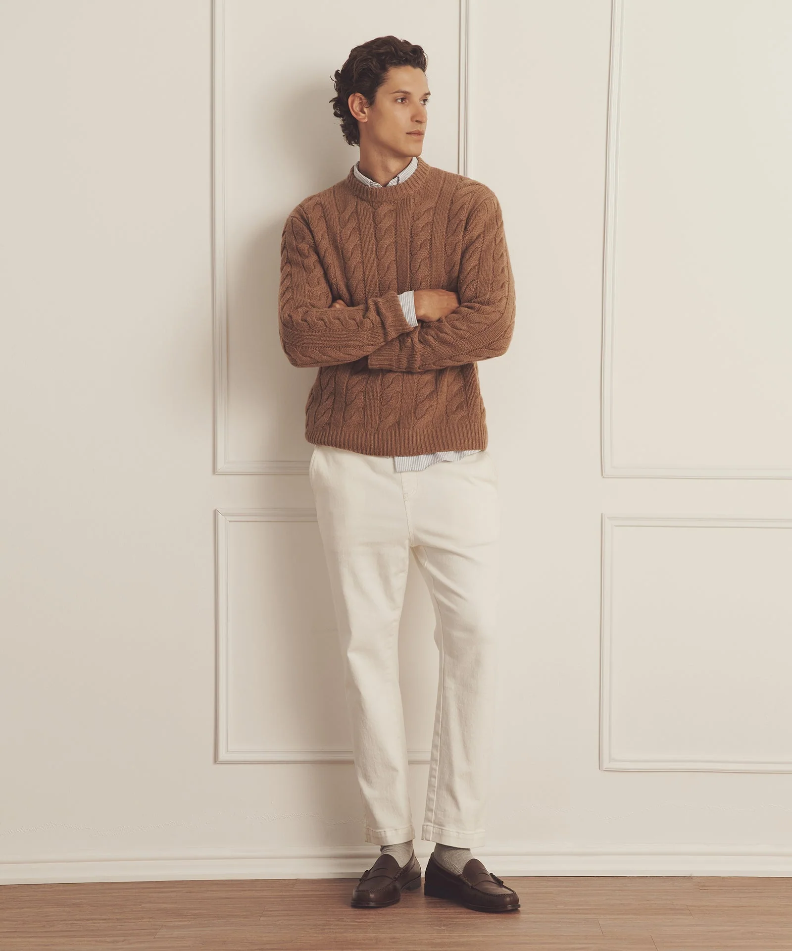 Super Luxe Cashmere Cable Crewneck - Image 14