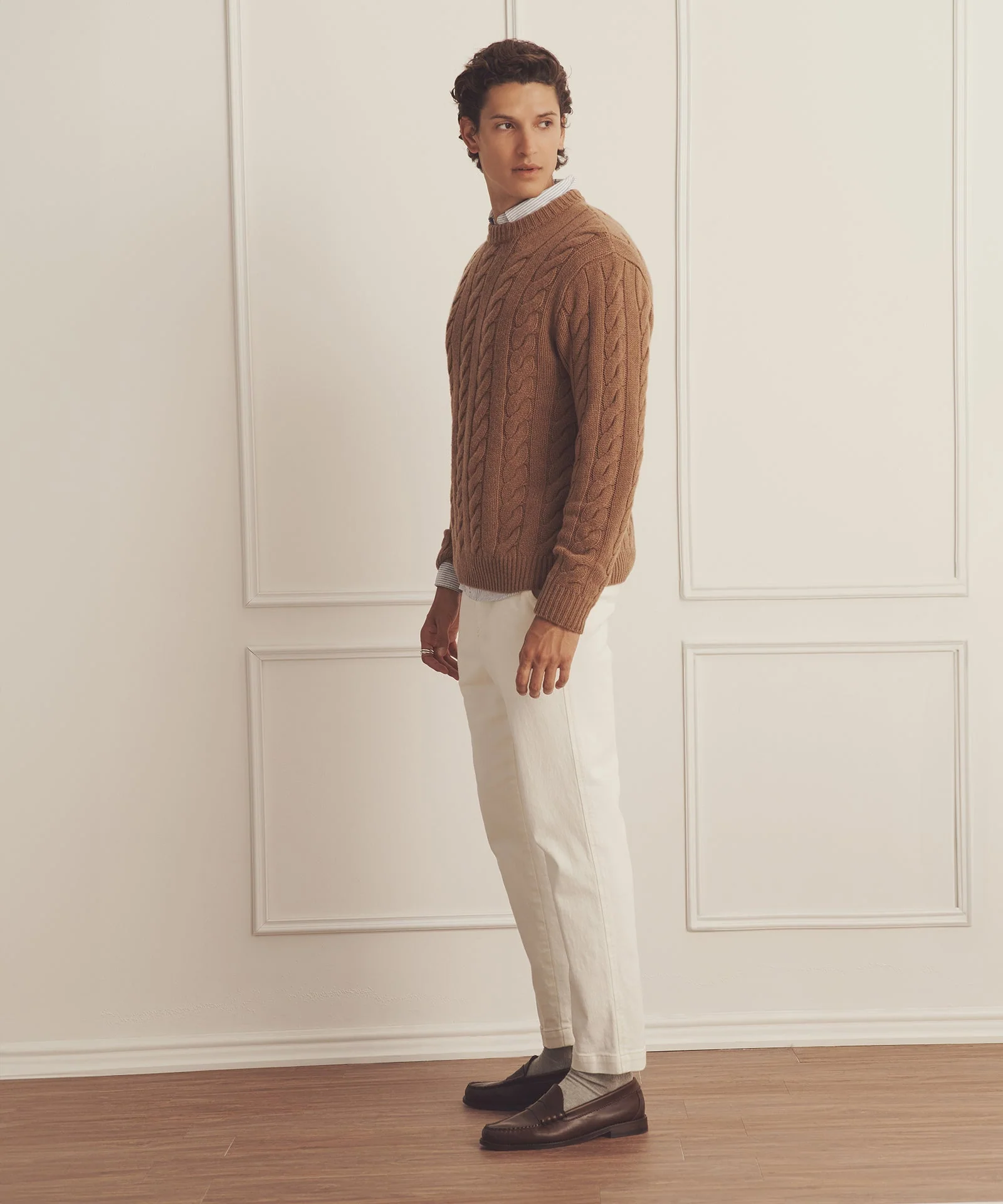 Super Luxe Cashmere Cable Crewneck - Image 15