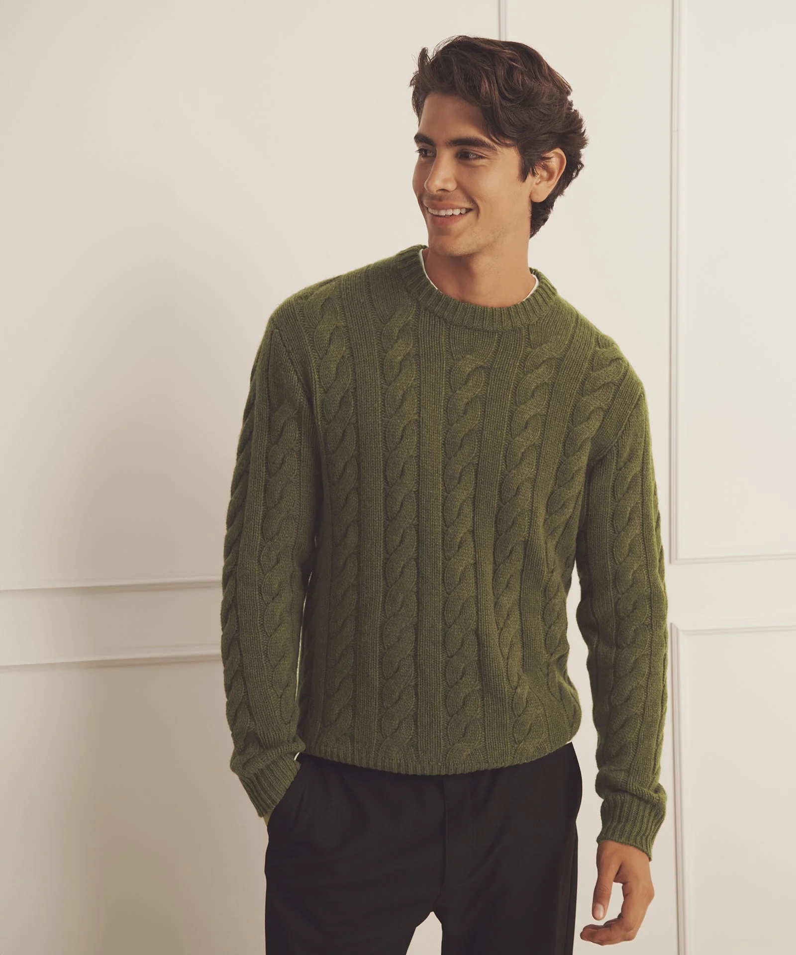 Super Luxe Cashmere Cable Crewneck - Image 19