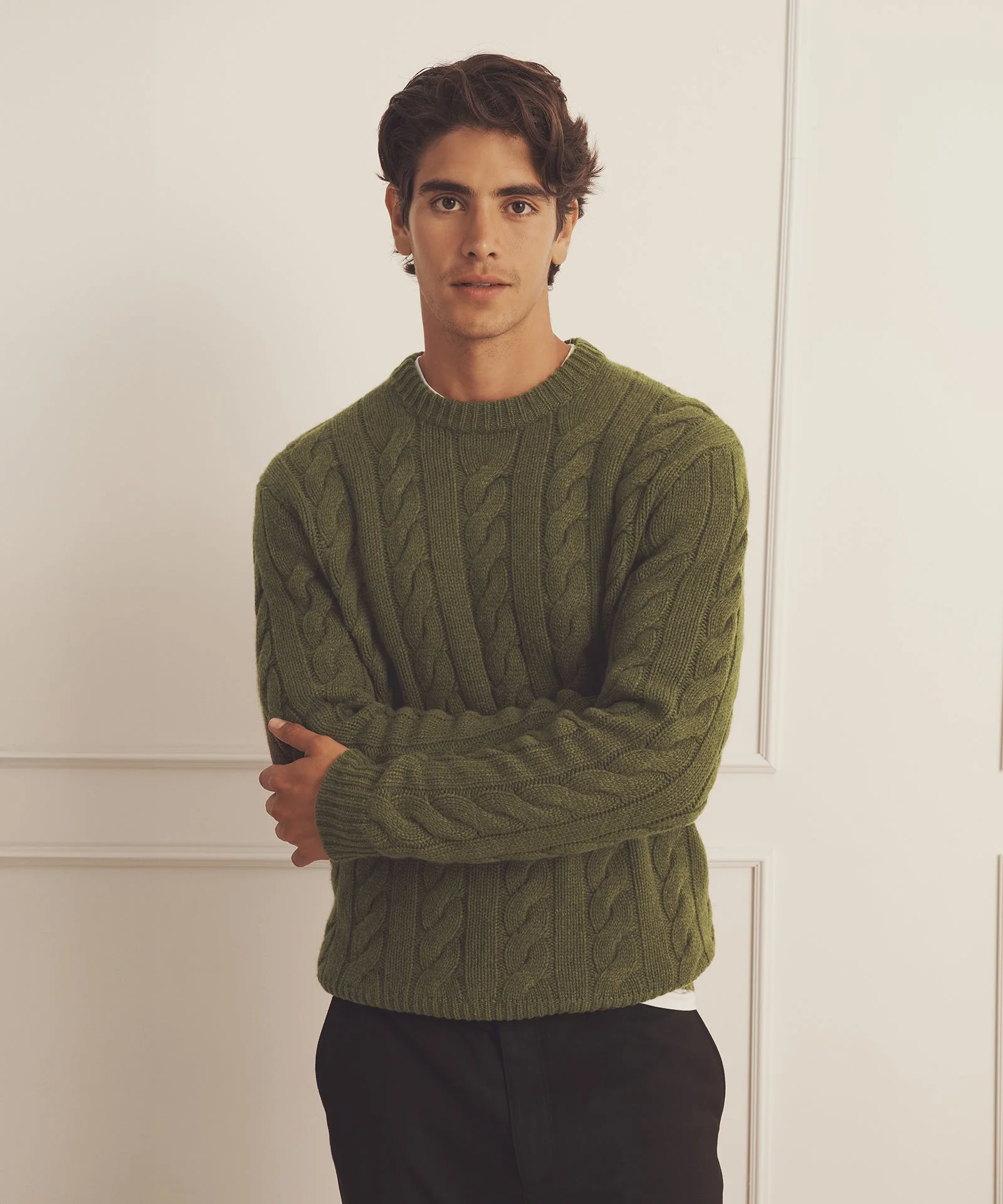 Super Luxe Cashmere Cable Crewneck - Image 22