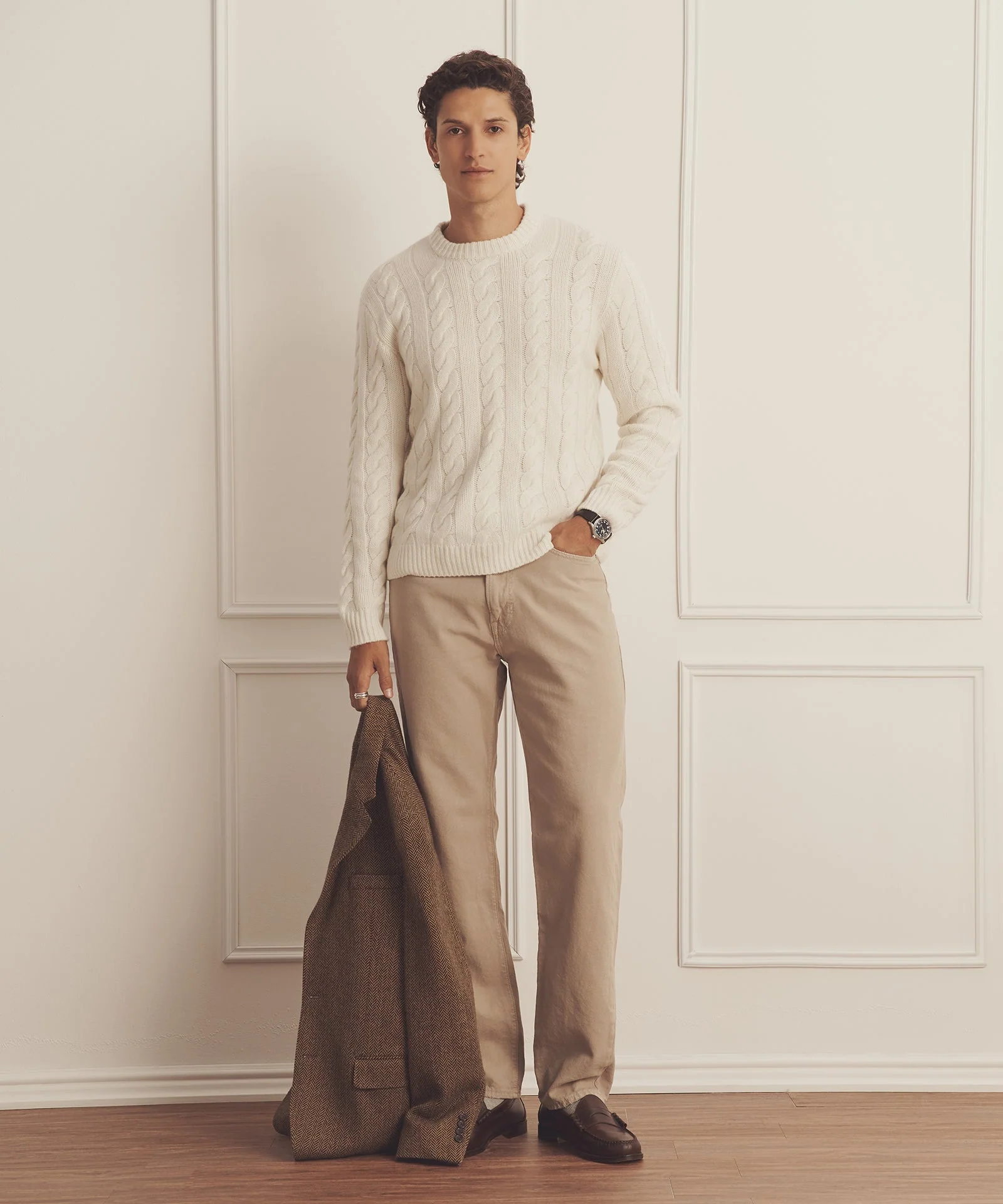 Super Luxe Cashmere Cable Crewneck - Image 26
