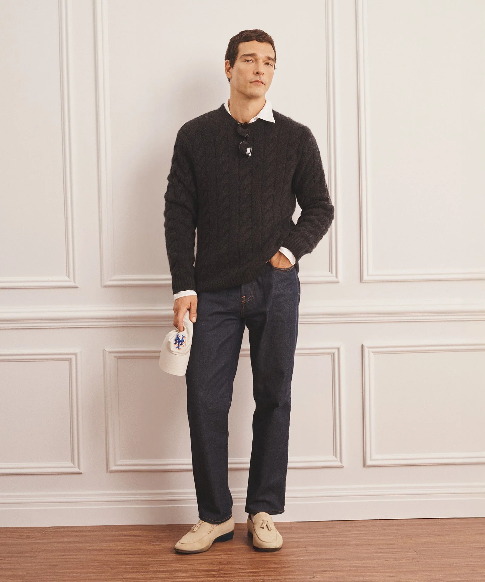 Super Luxe Cashmere Cable Crewneck - Image 36