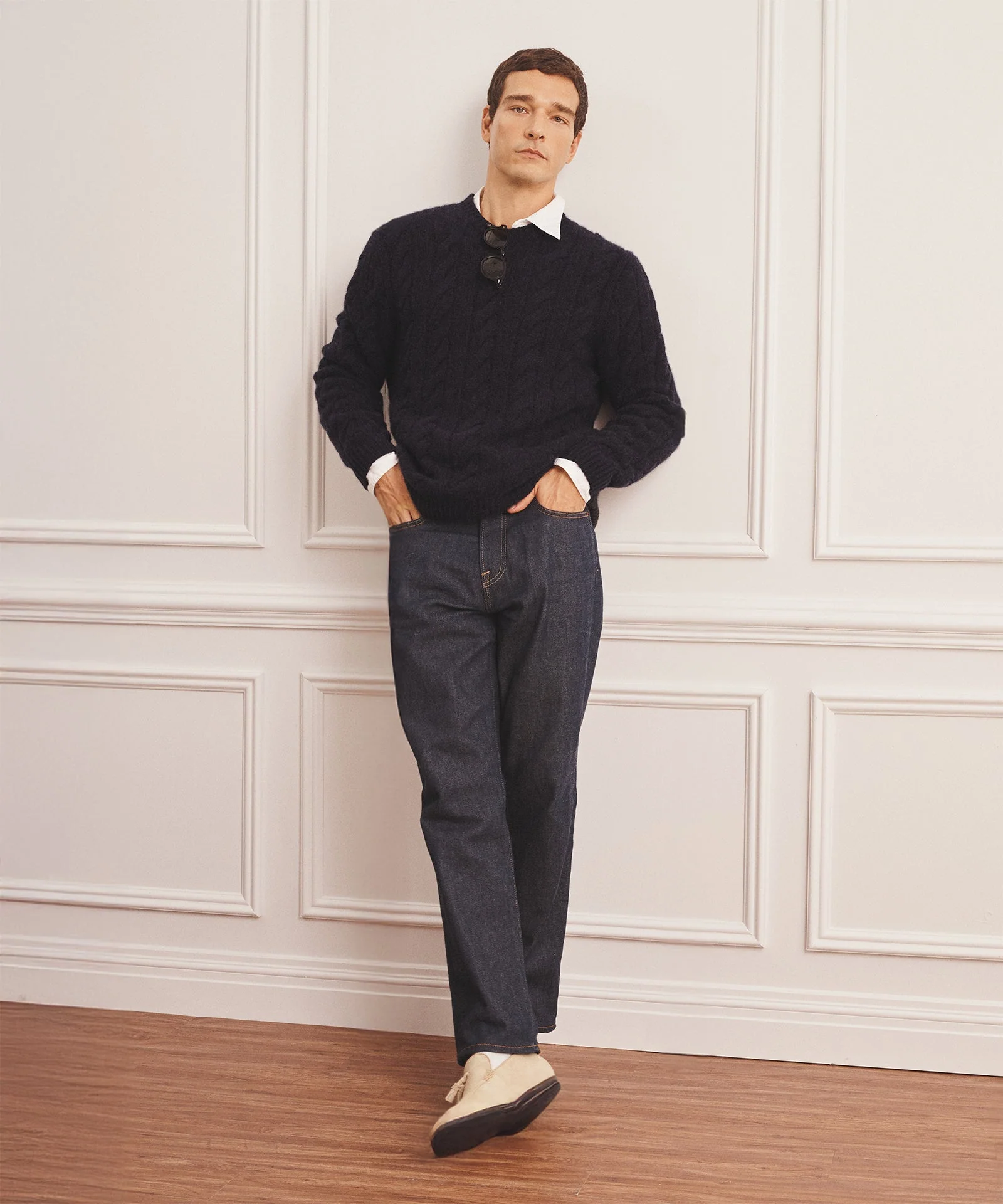Super Luxe Cashmere Cable Crewneck - Image 40