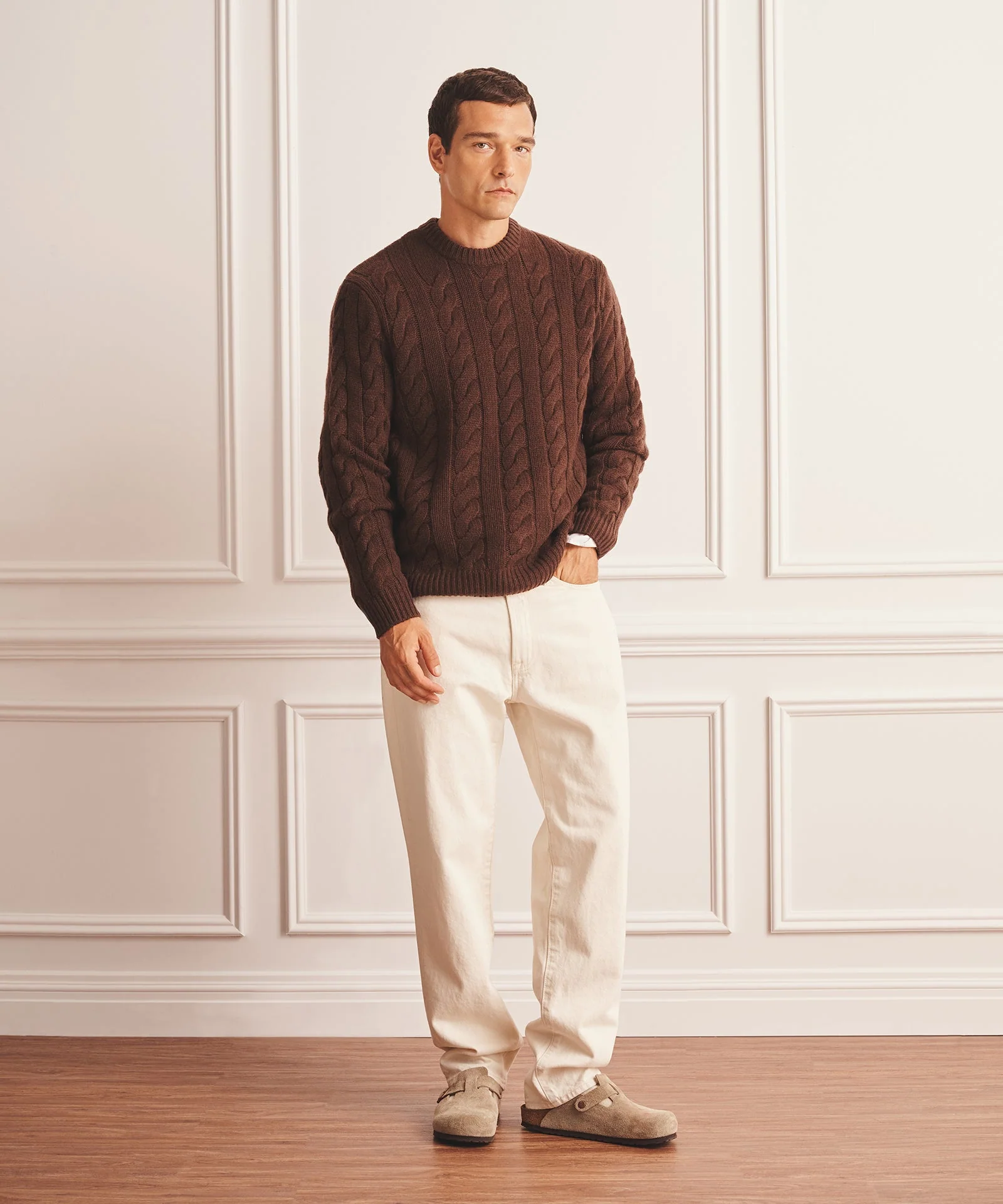 Super Luxe Cashmere Cable Crewneck - Image 43