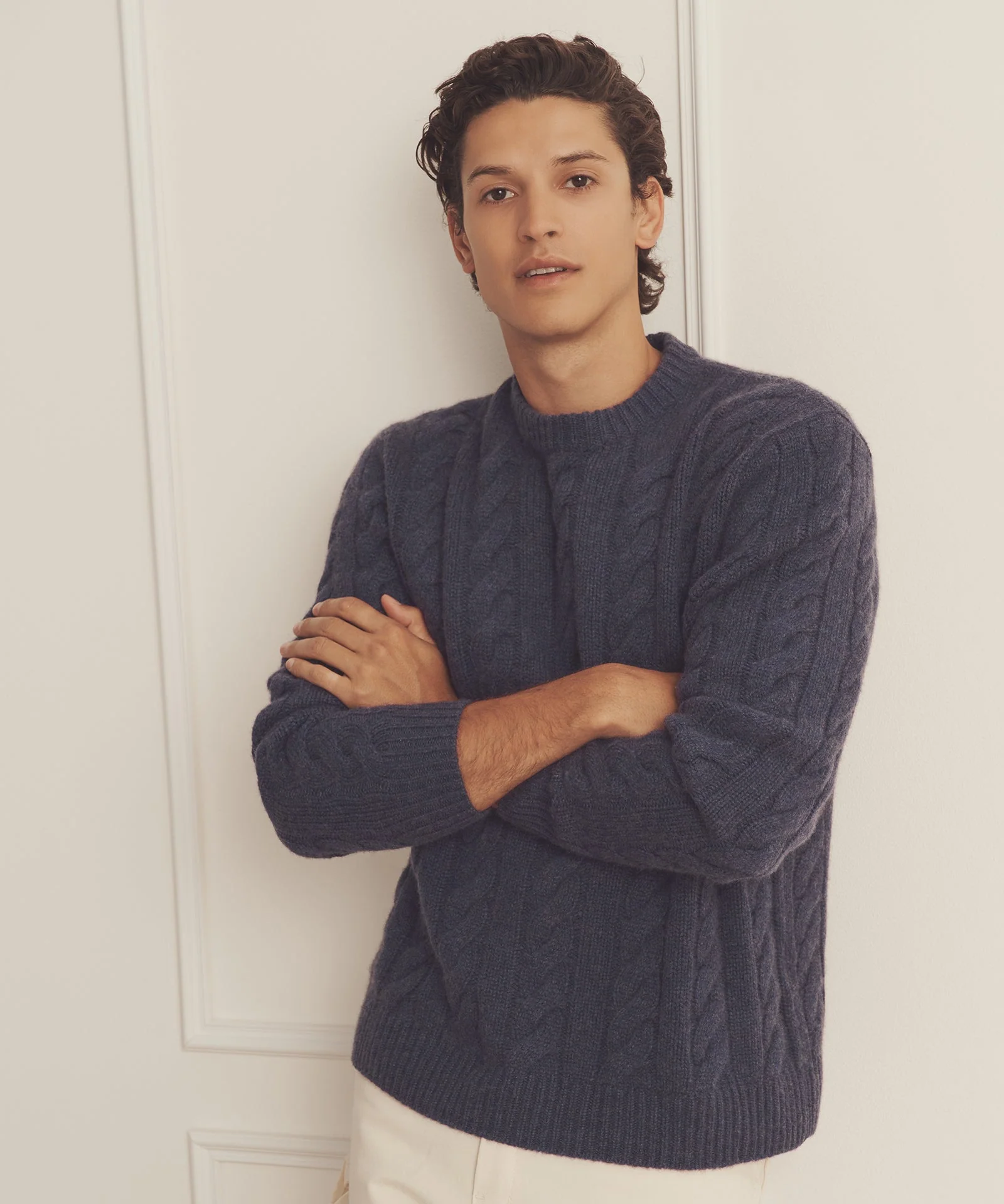 Super Luxe Cashmere Cable Crewneck - Image 8