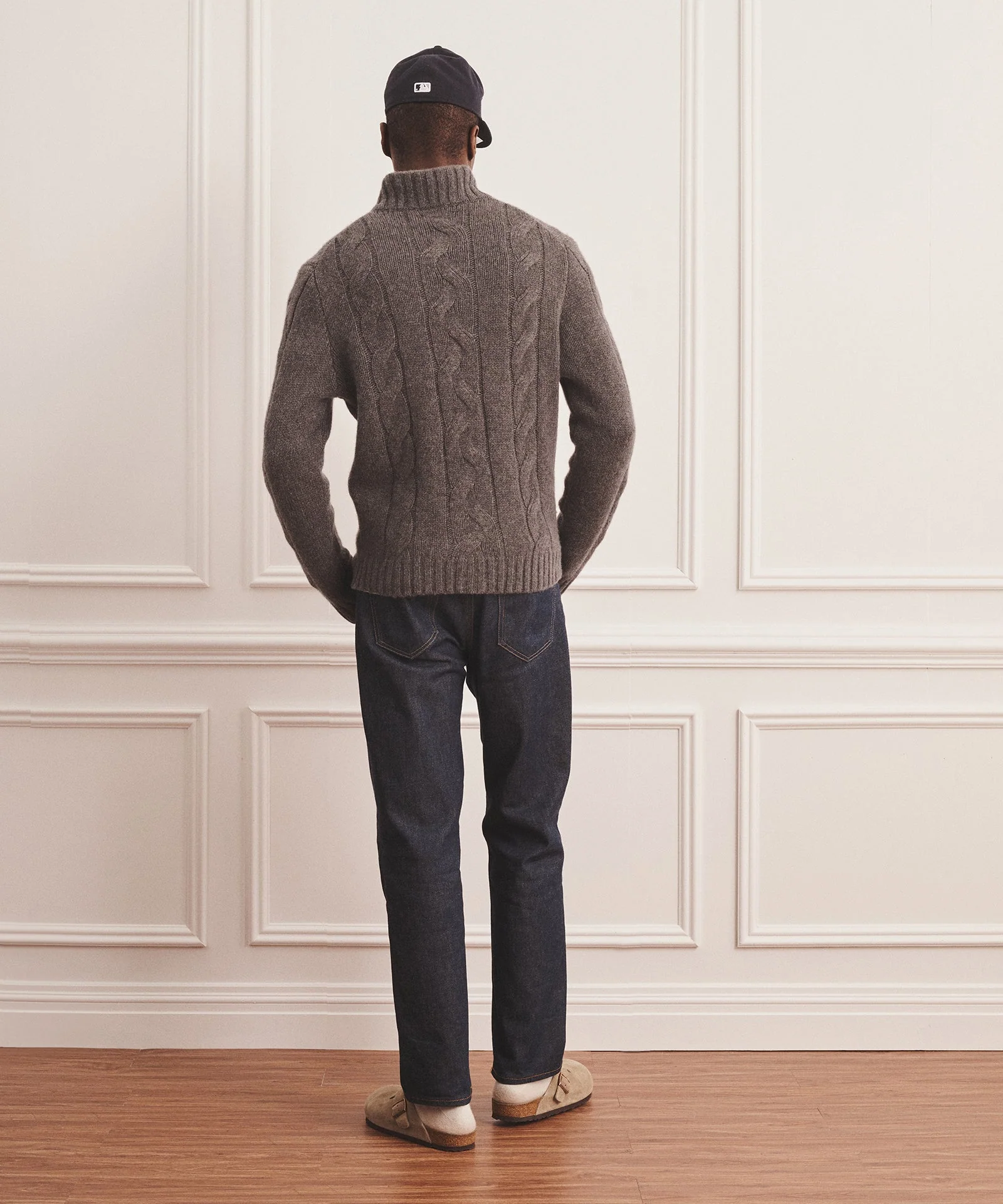 Super Luxe Cashmere Cable Full Zip Sweater - Image 7