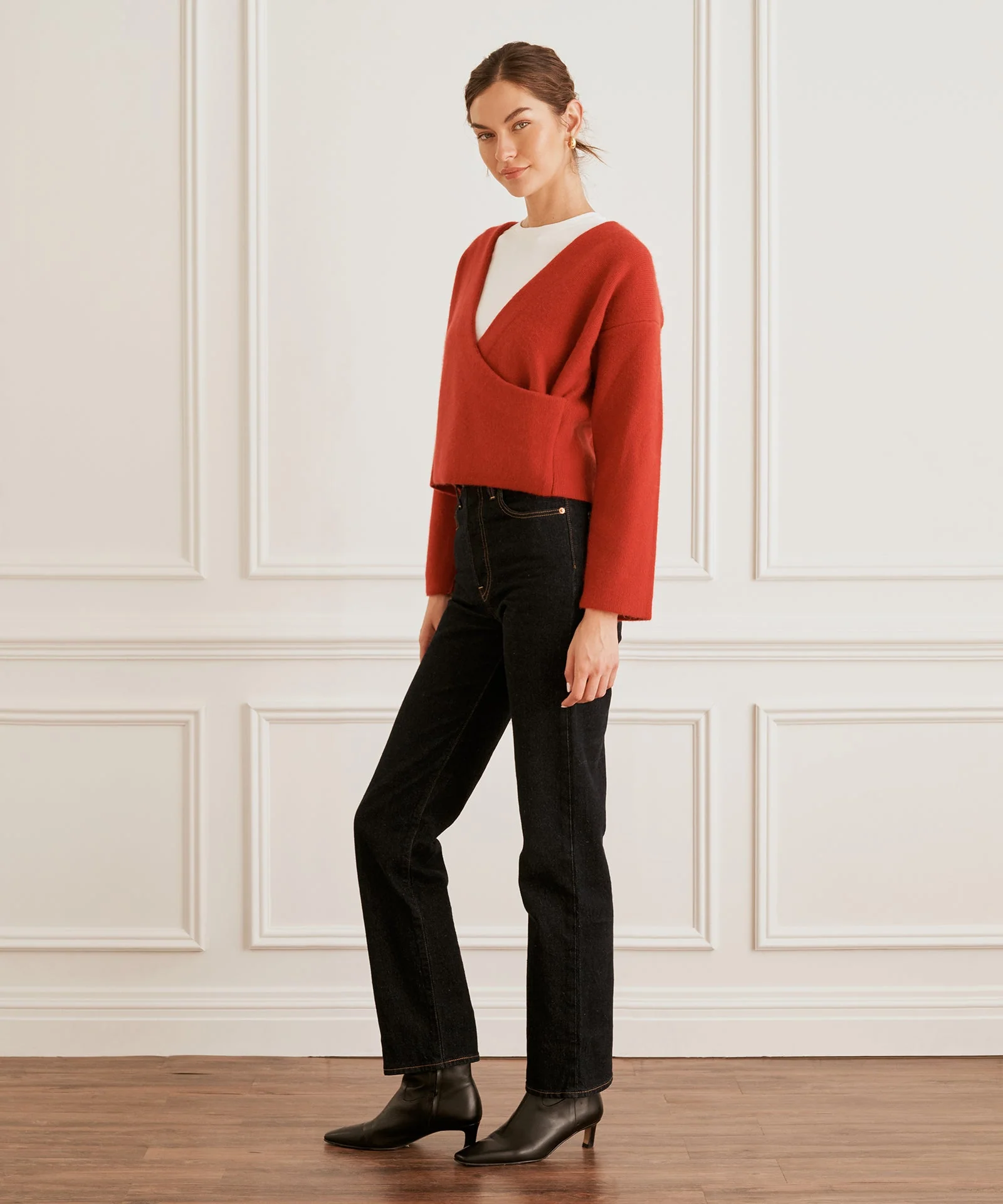 Super Luxe Cashmere Crossover Sweater - Image 5
