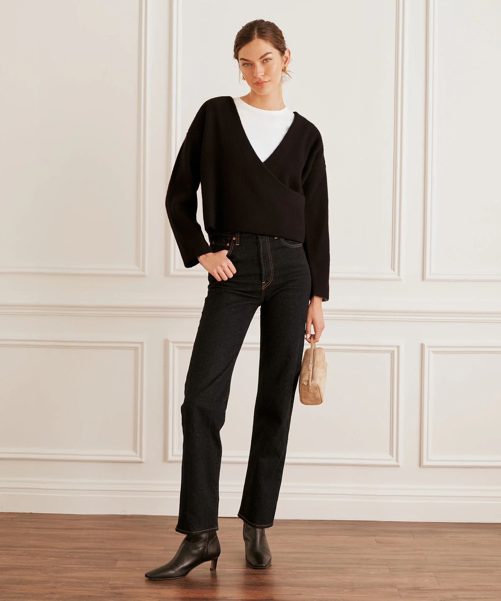 Super Luxe Cashmere Crossover Sweater - Image 7