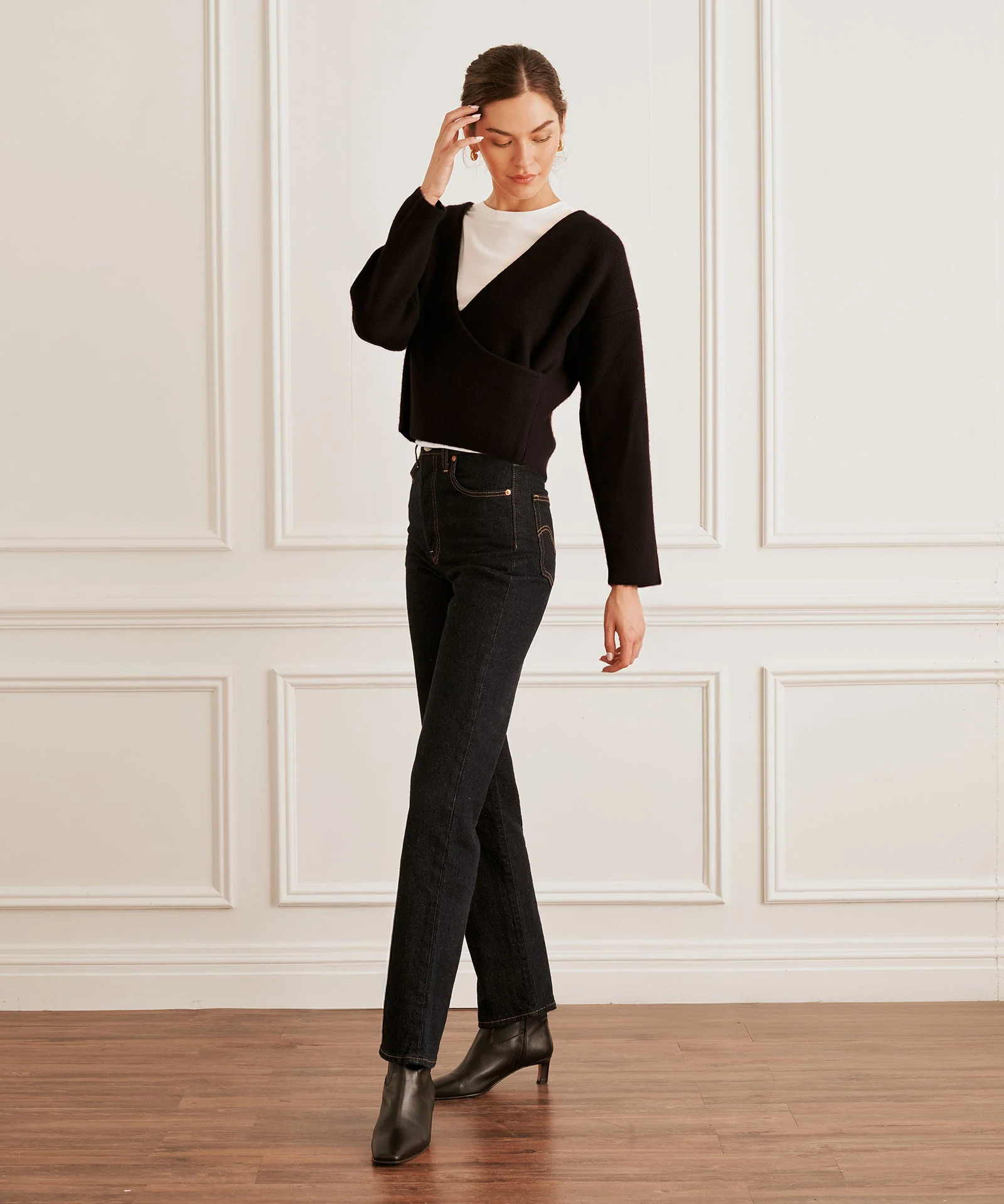 Super Luxe Cashmere Crossover Sweater - Image 8