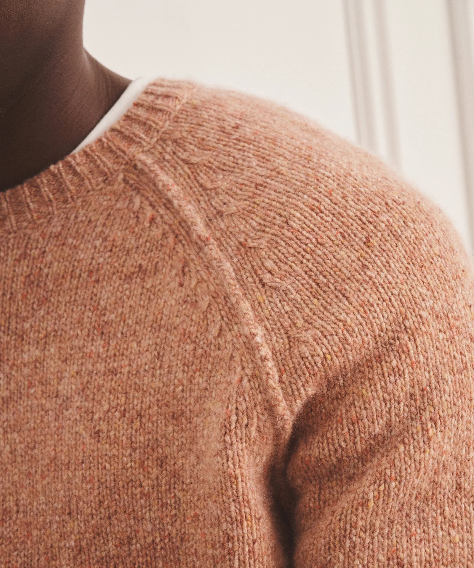 Super Luxe Cashmere Donegal Crewneck Sweater - Image 11