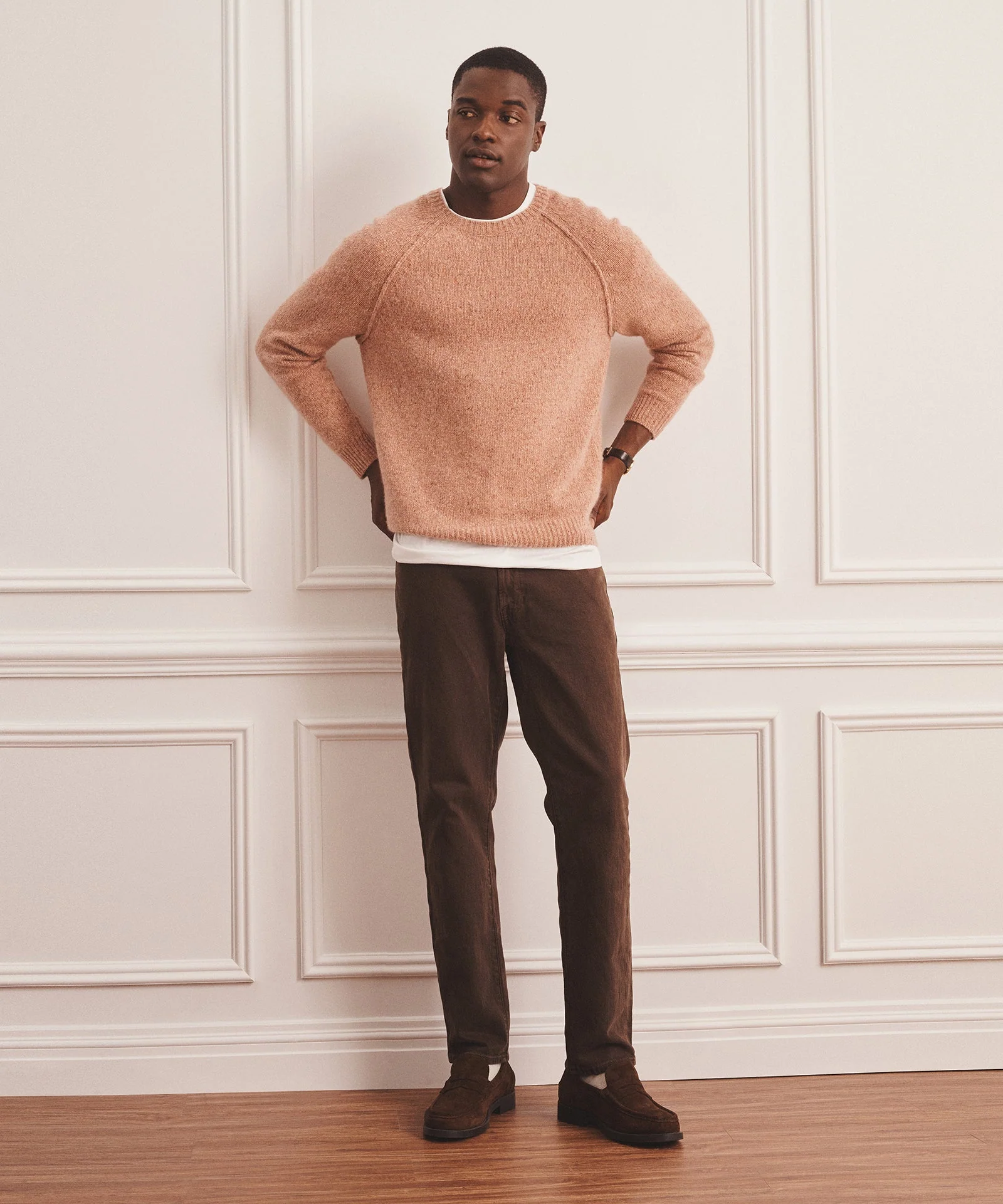 Super Luxe Cashmere Donegal Crewneck Sweater - Image 13