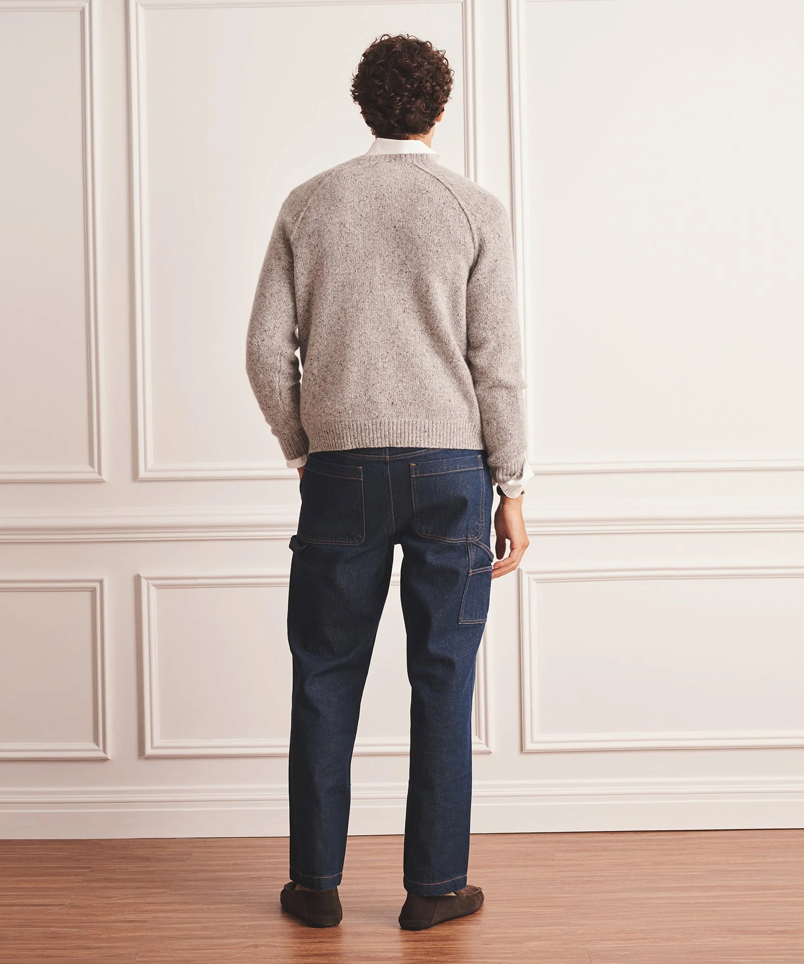 Super Luxe Cashmere Donegal Crewneck Sweater - Image 5