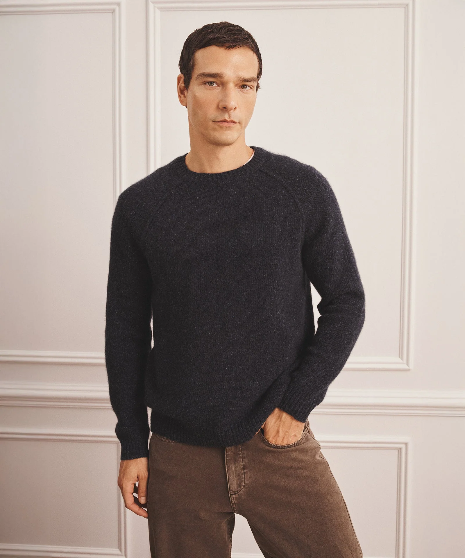 Super Luxe Cashmere Donegal Crewneck Sweater - Image 6