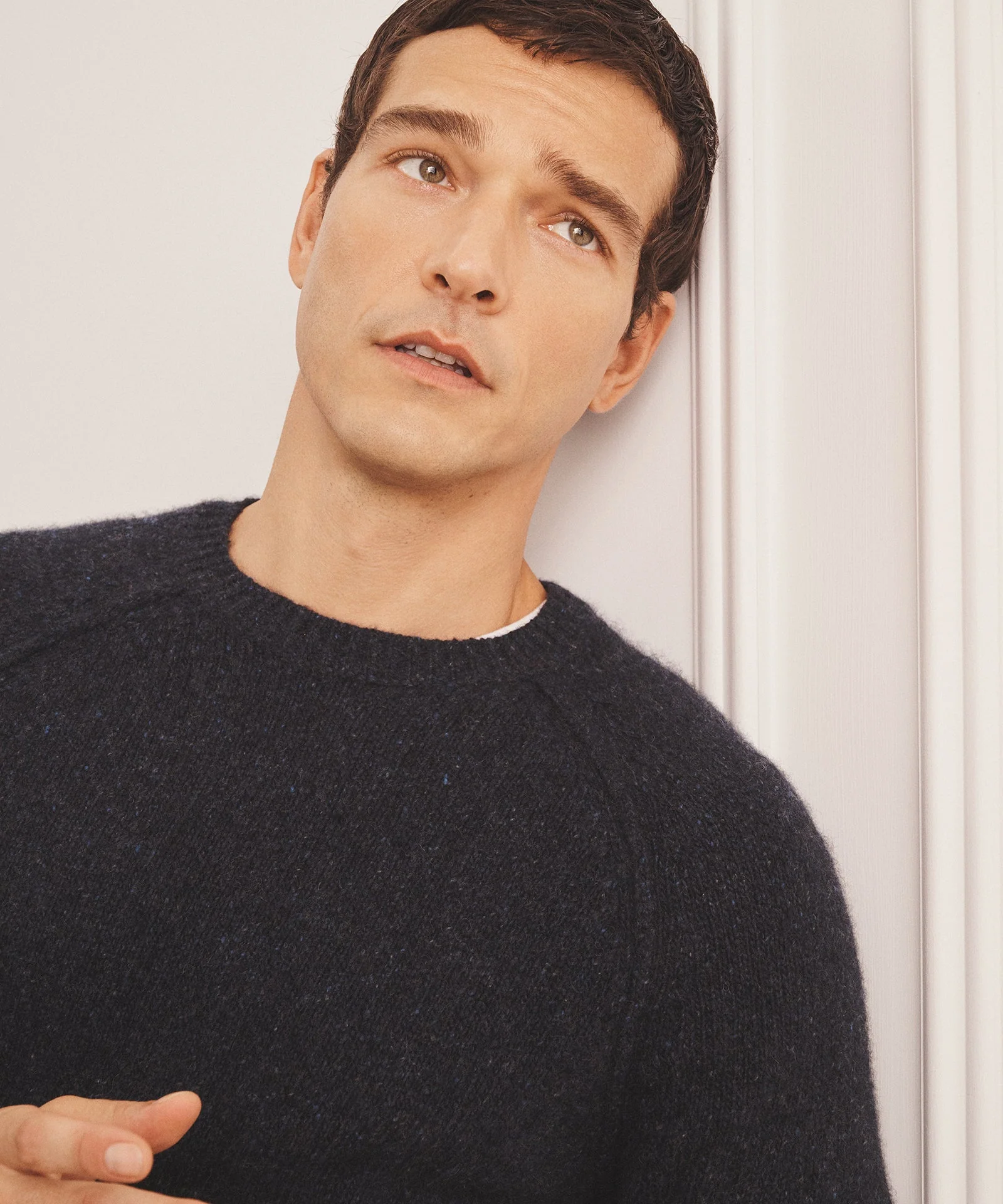 Super Luxe Cashmere Donegal Crewneck Sweater - Image 7