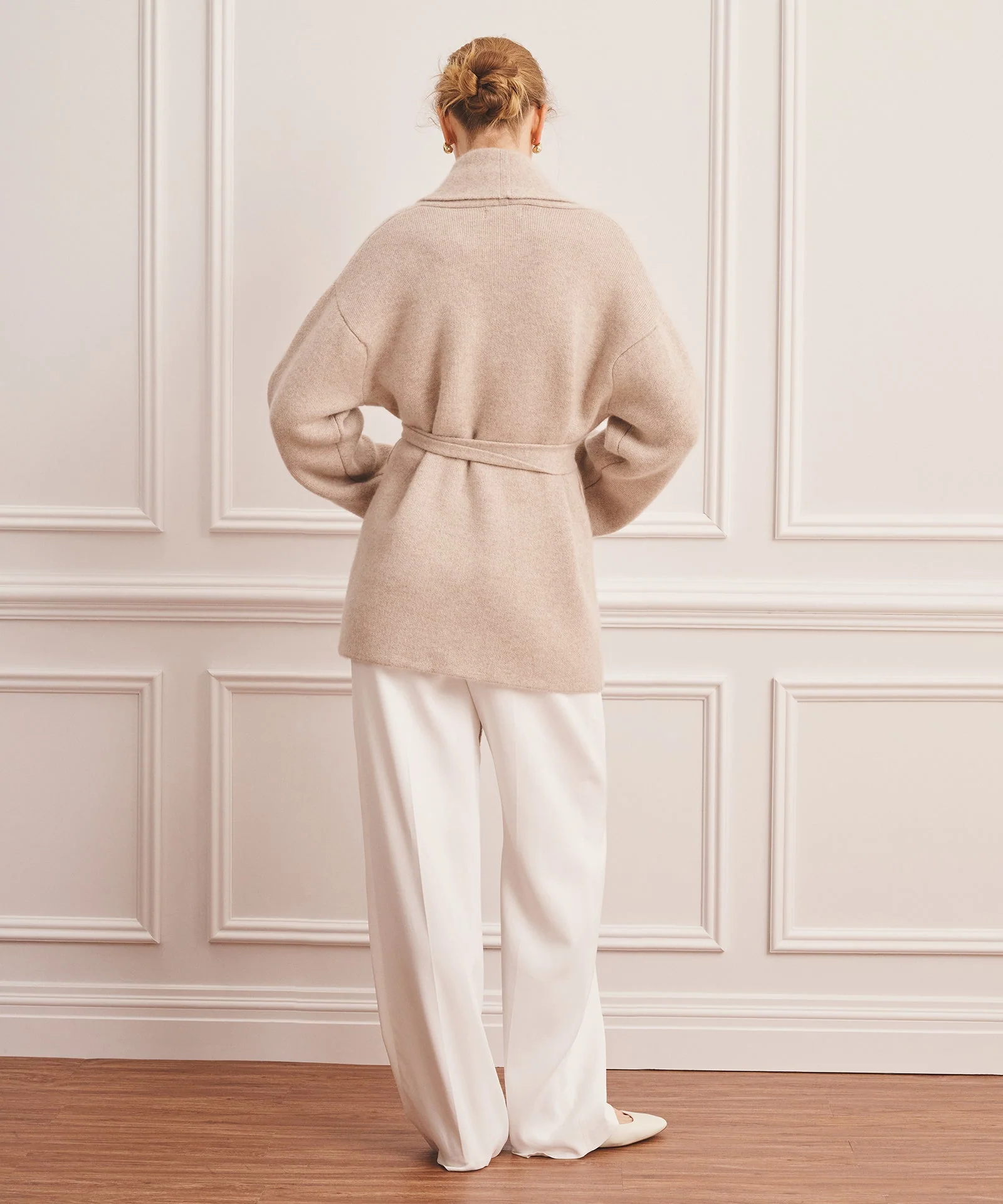 Super Luxe Cashmere Double Faced Shawl Collar Jacket - Image 11