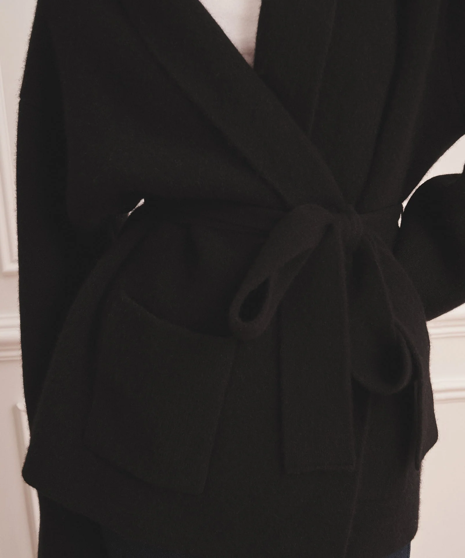 Super Luxe Cashmere Double Faced Shawl Collar Jacket - Image 3