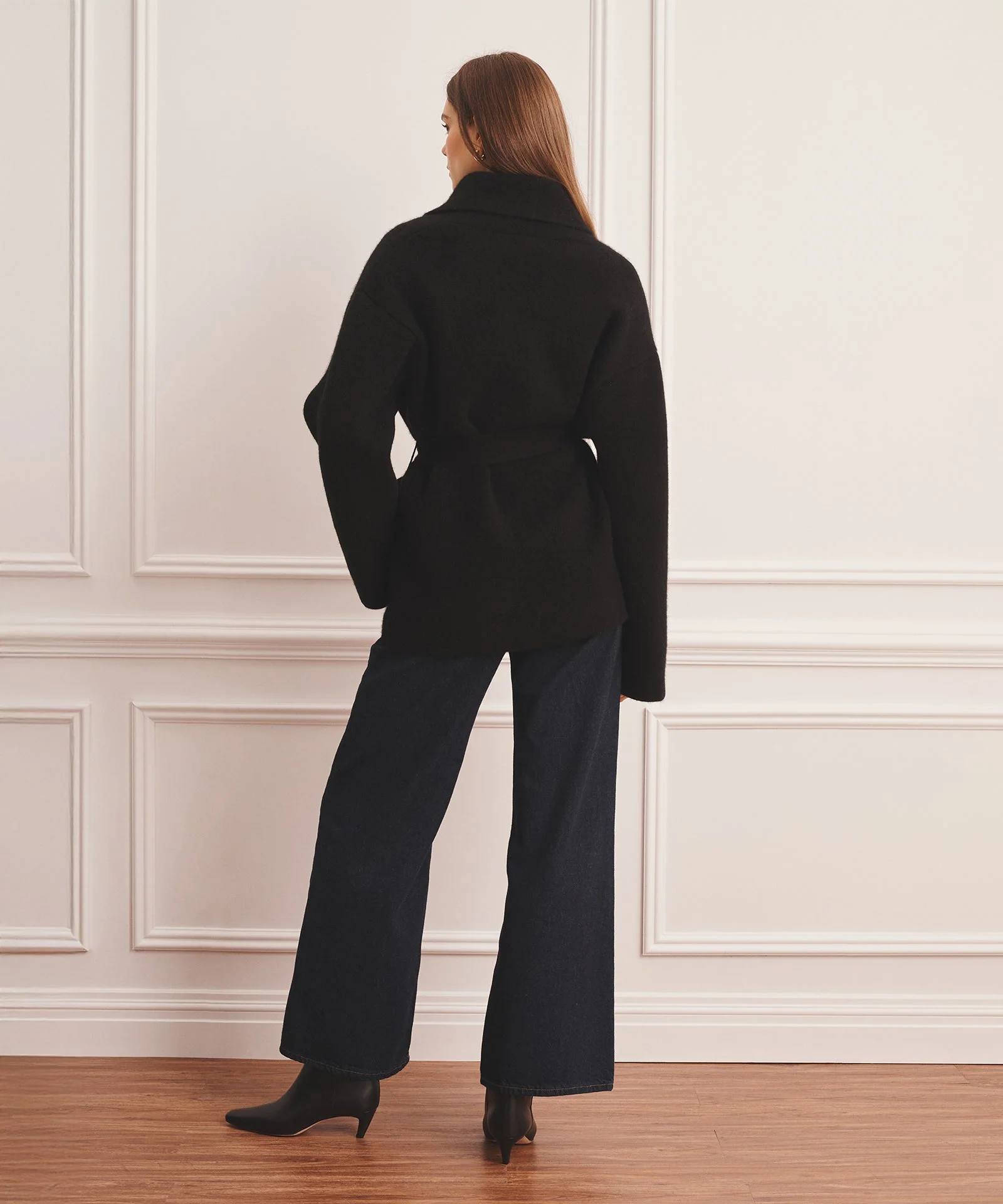 Super Luxe Cashmere Double Faced Shawl Collar Jacket - Image 6