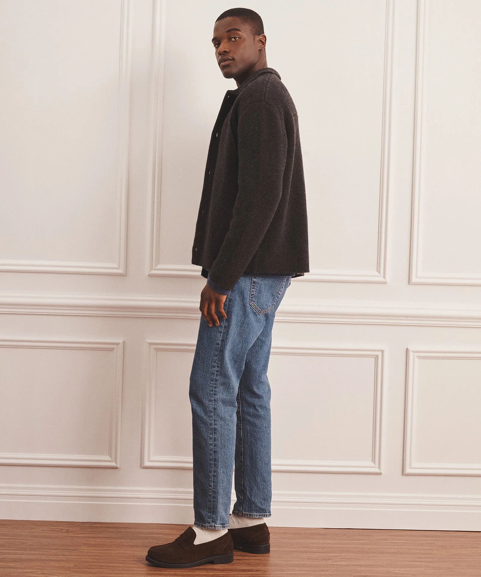 Super Luxe Cashmere Double Faced Utility Jacket - Image 10