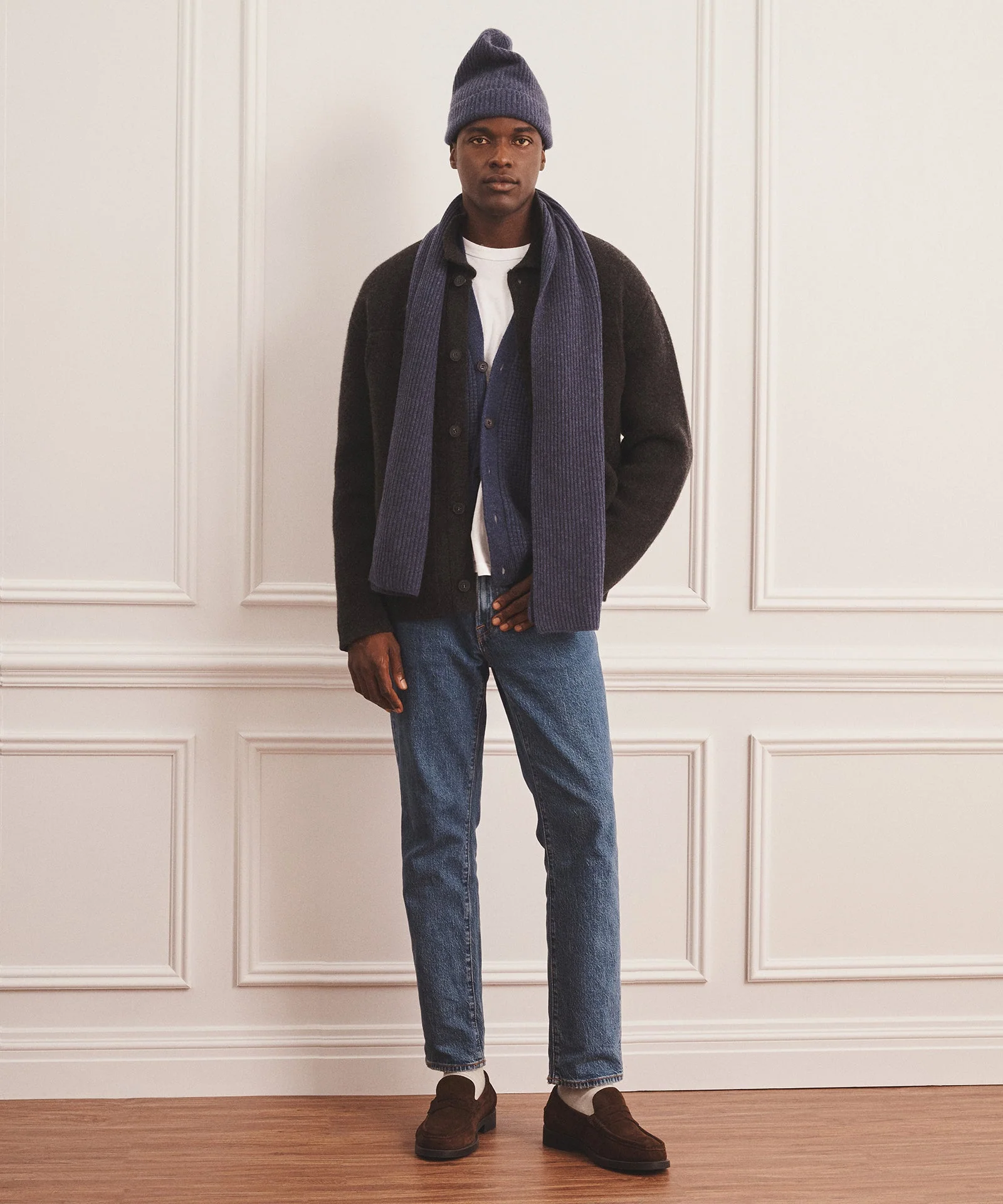 Super Luxe Cashmere Double Faced Utility Jacket - Image 11