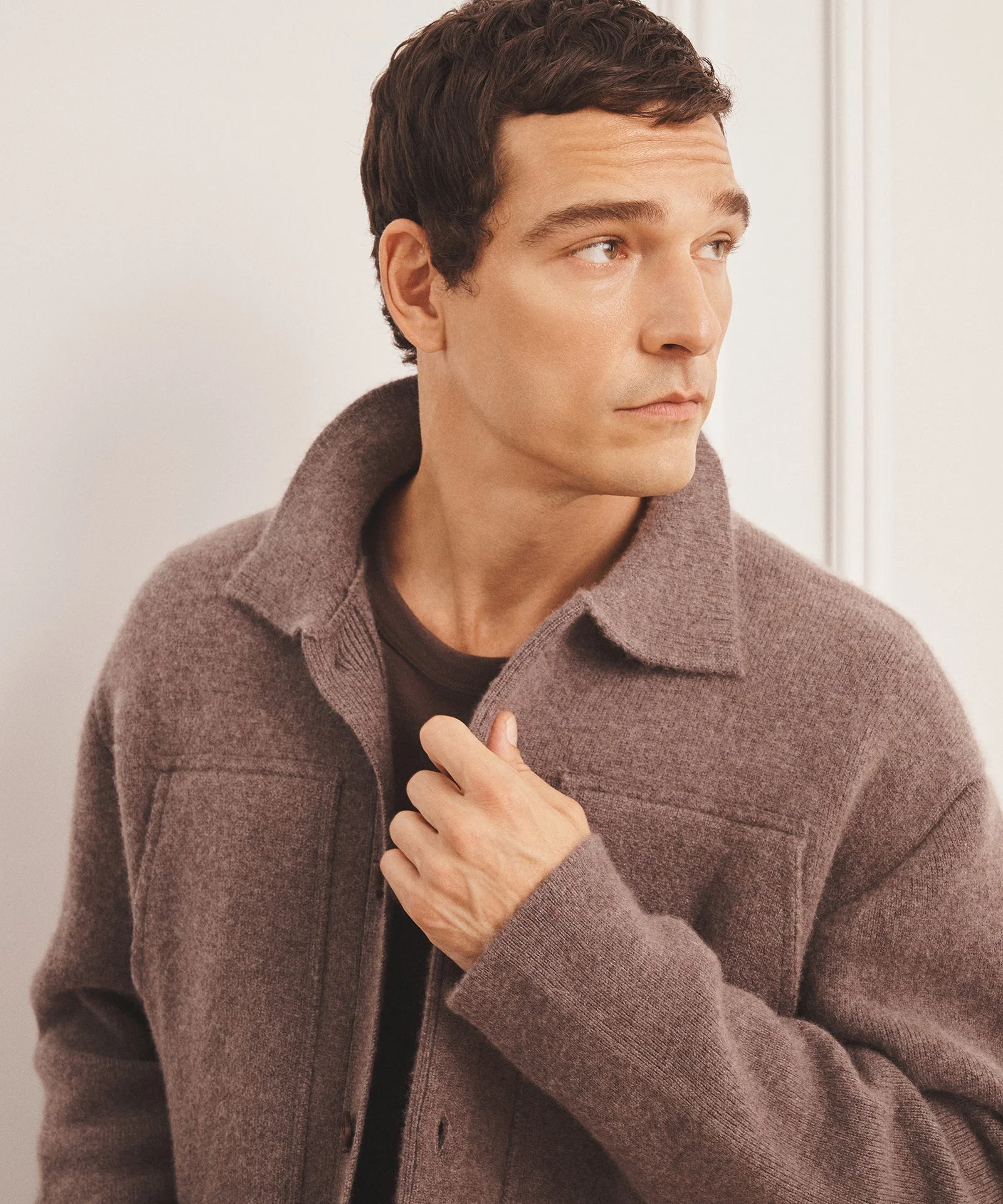 Super Luxe Cashmere Double Faced Utility Jacket - Image 4