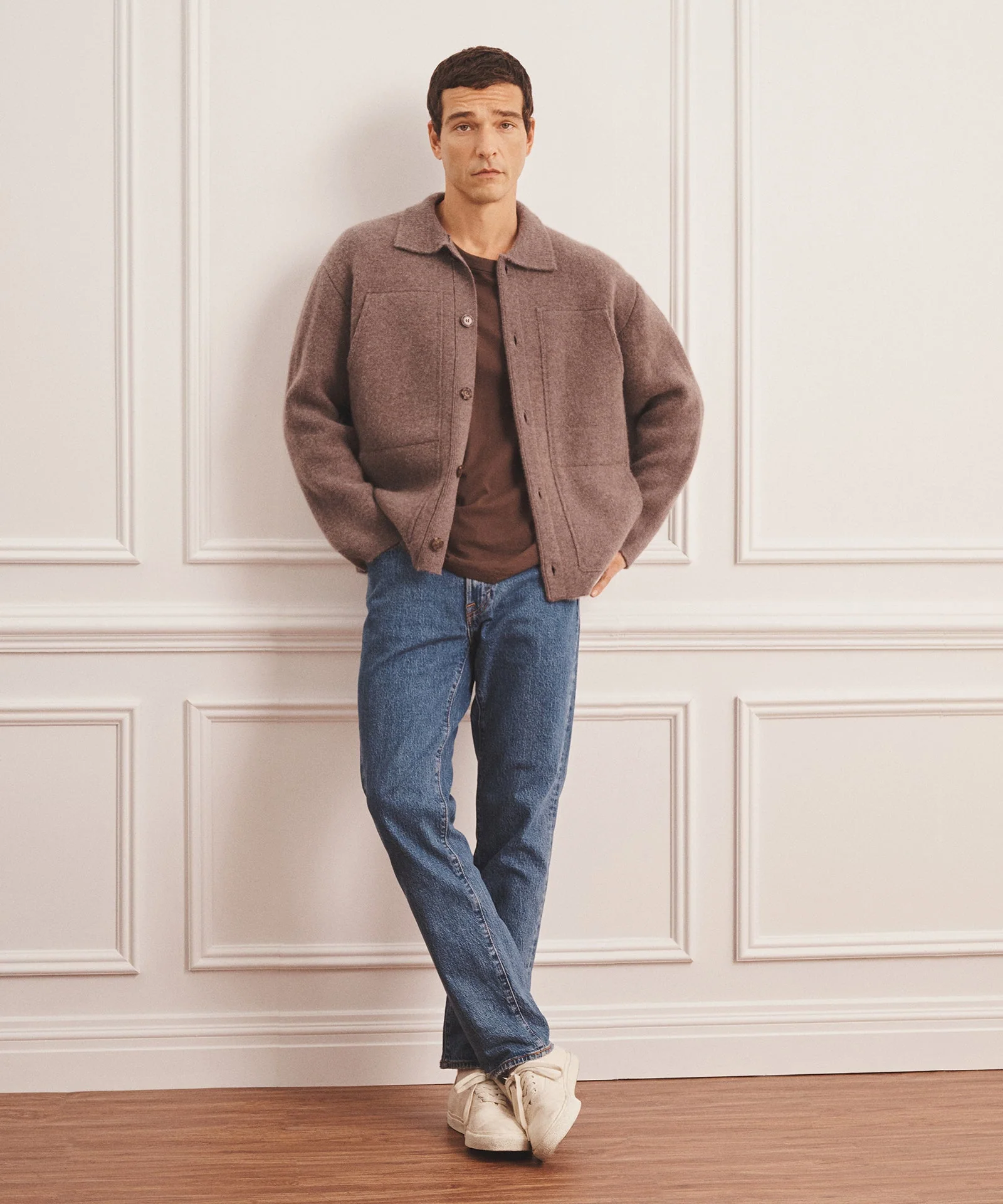 Super Luxe Cashmere Double Faced Utility Jacket - Image 5
